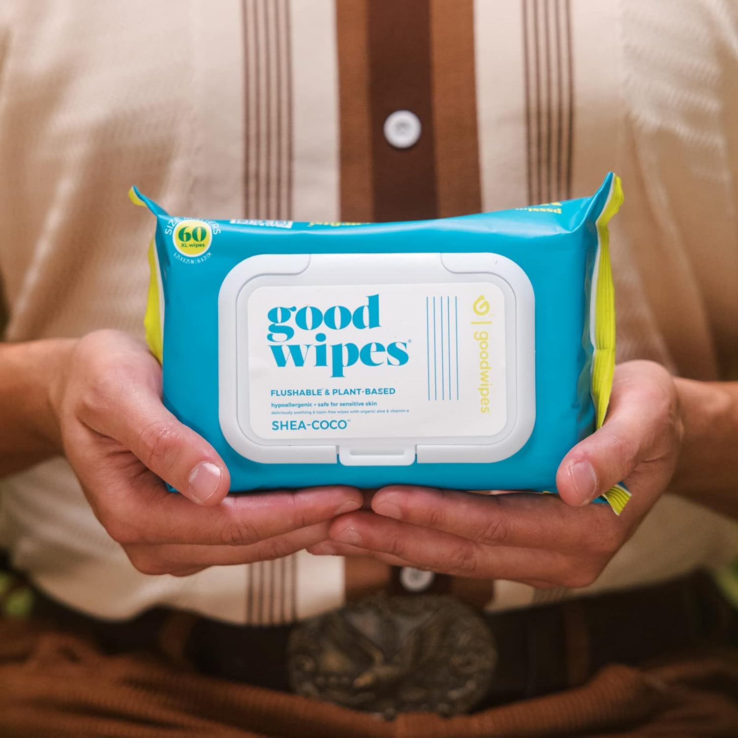 Goodwipes Flushable & Plant-Based Wipes with Botanicals | Dispenser for At-Home Use | Shea-Coco with Aloe Septic and Sewer Safe | 360 count (6 packs) - Biggest Adult Wipes