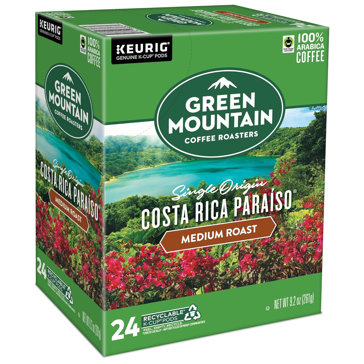 Green Mountain Coffee Roasters Half Caff Keurig Single-Serve K-Cup pods, Medium Roast Coffee, 72 Count (6 Packs of 12)