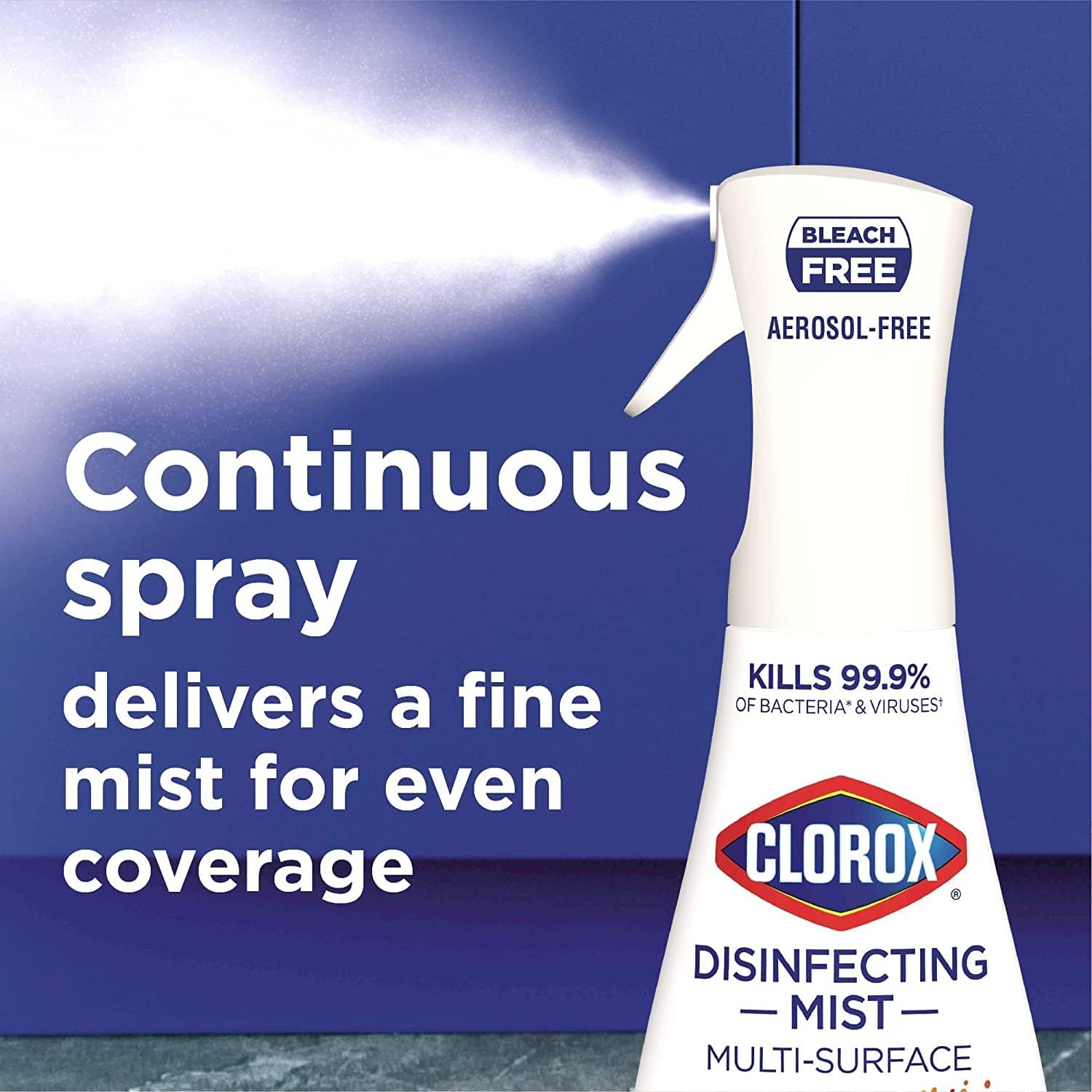 Clorox Disinfecting Mist, Lemon and Orange Blossom, Household Essentials, 1 Spray Bottle and 1 Refill, 16 Fl Oz Each
