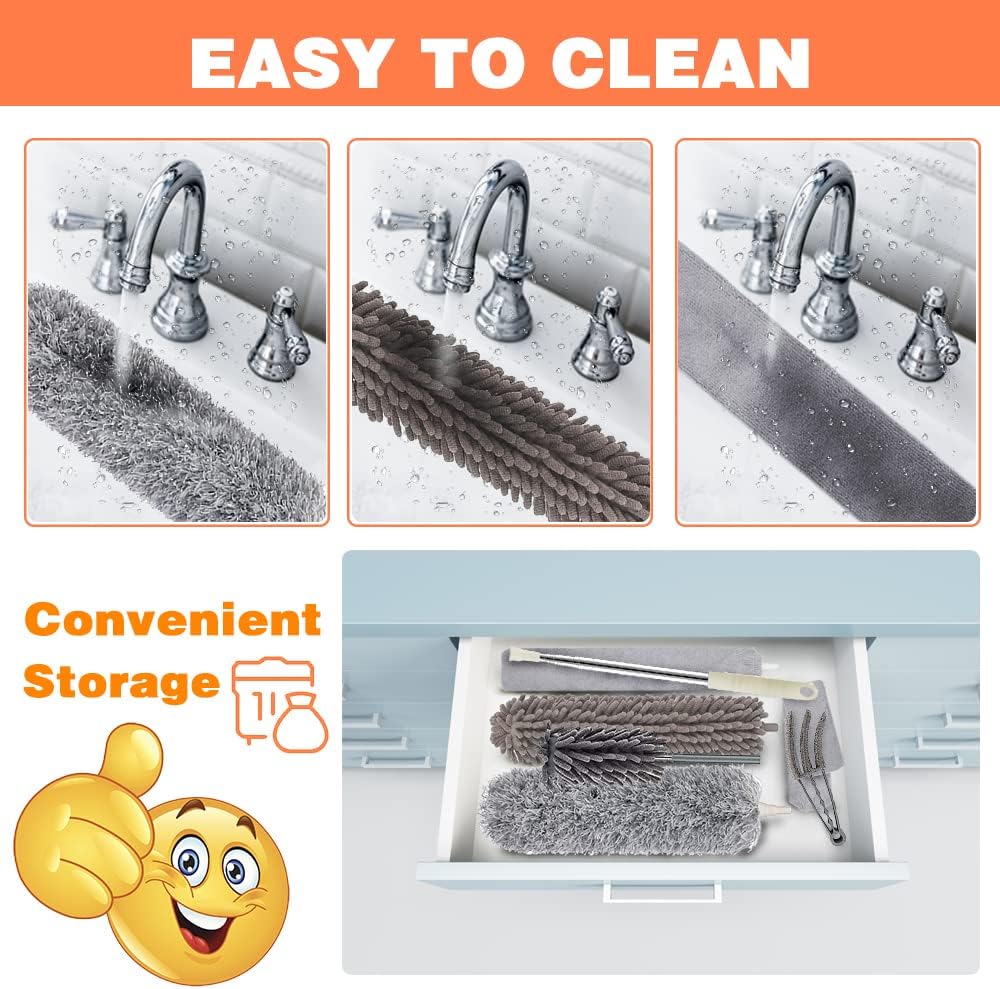 Microfibre Duster for high Ceilings, Duster for Cleaning Fan Cobweb, 100