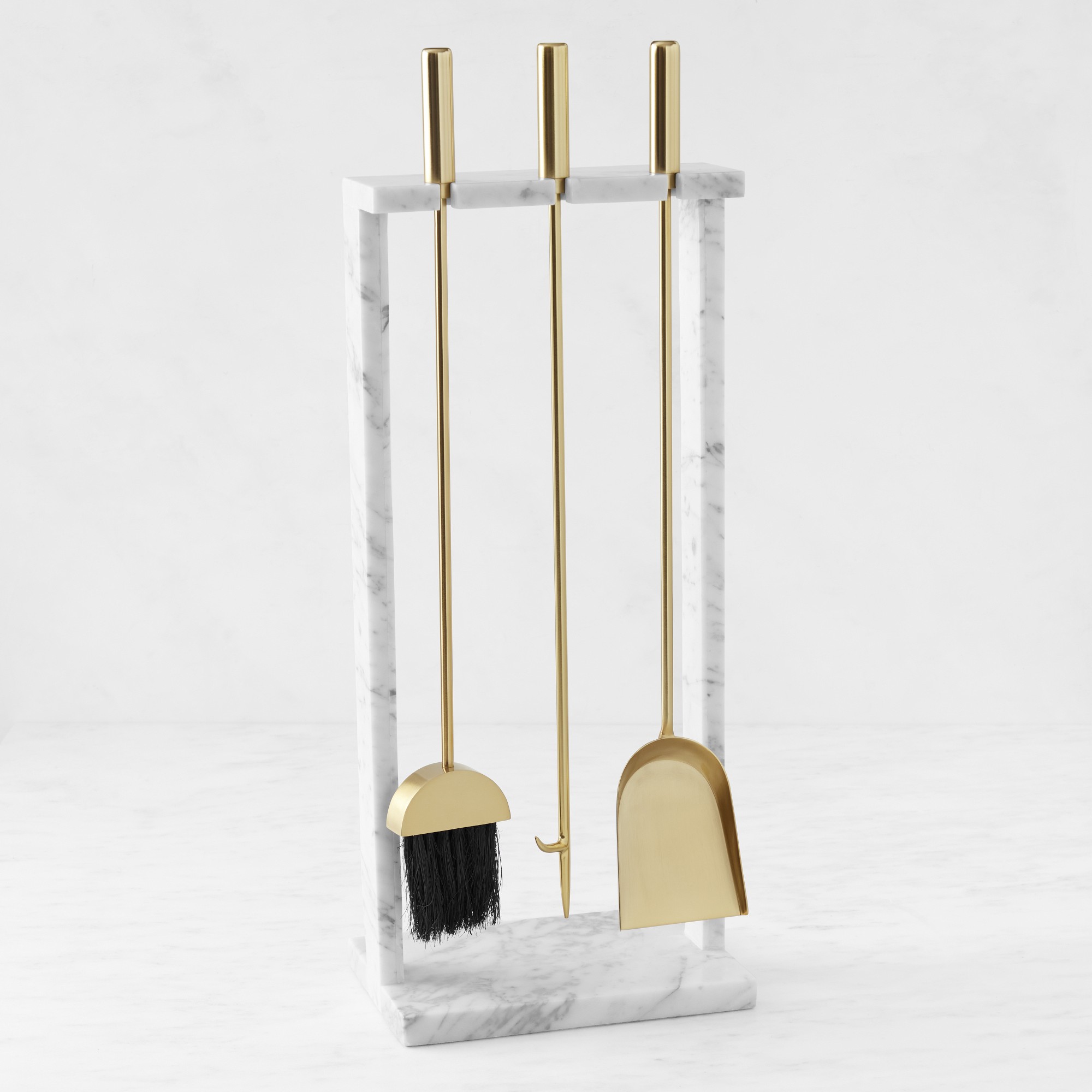 Carrara Marble Fireplace Tool Set