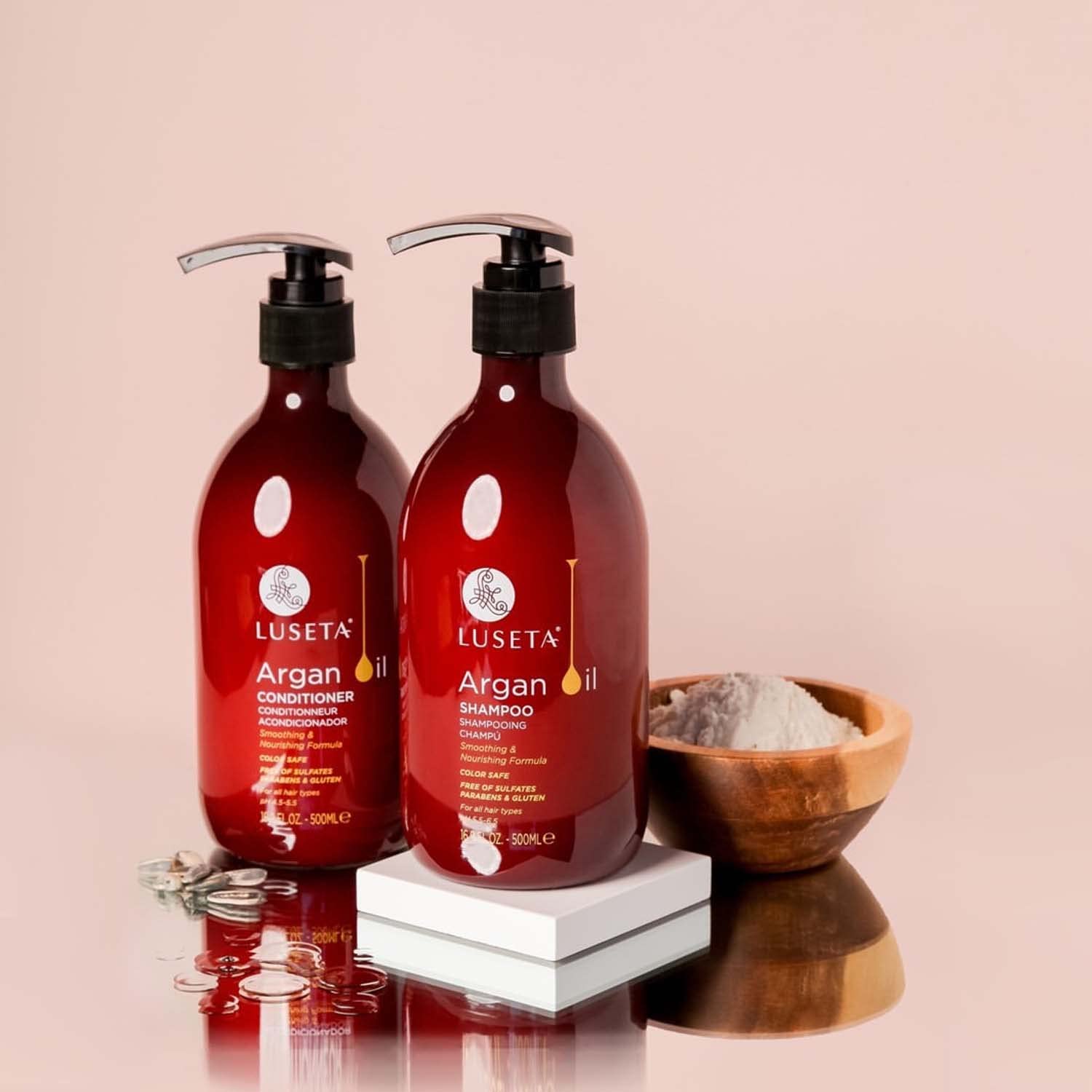 Luseta Biotin Shampoo and Conditioner for HairGrowth - Thickening Shampoo for Thinning Hair andHair Loss - Infused with Argan Oil to Repair DamagedDry Hair - Sulfate Free Paraben Free-2 x 16.9 fl oz