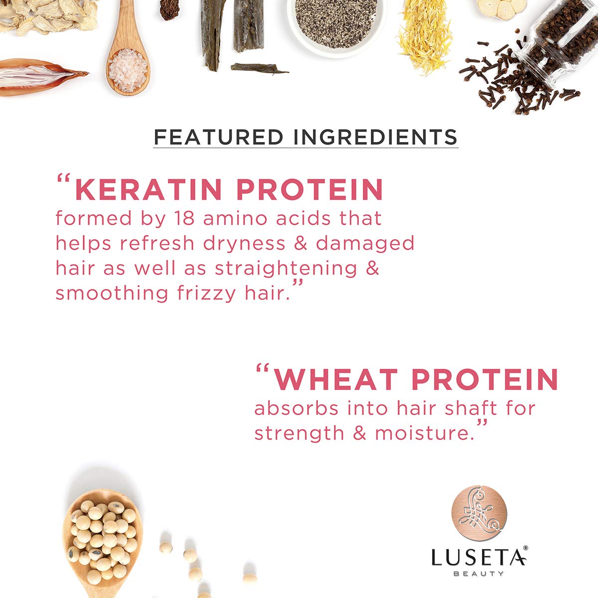 Luseta Biotin Shampoo and Conditioner for HairGrowth - Thickening Shampoo for Thinning Hair andHair Loss - Infused with Argan Oil to Repair DamagedDry Hair - Sulfate Free Paraben Free-2 x 16.9 fl oz