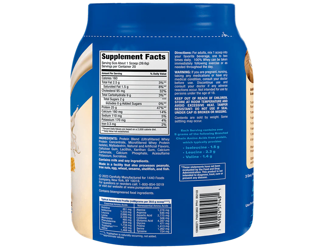 Vanilla Milkshake 100% Whey Protein Powder - (1.75 lb. Canister)