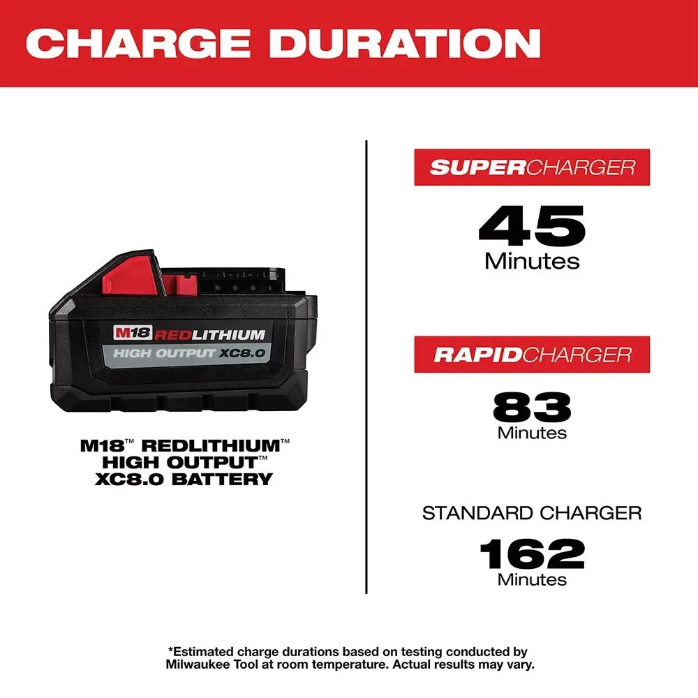 Milwaukee 48-11-1880 M18 18V 8.0Ah REDLITHIUM High Output Battery Pack