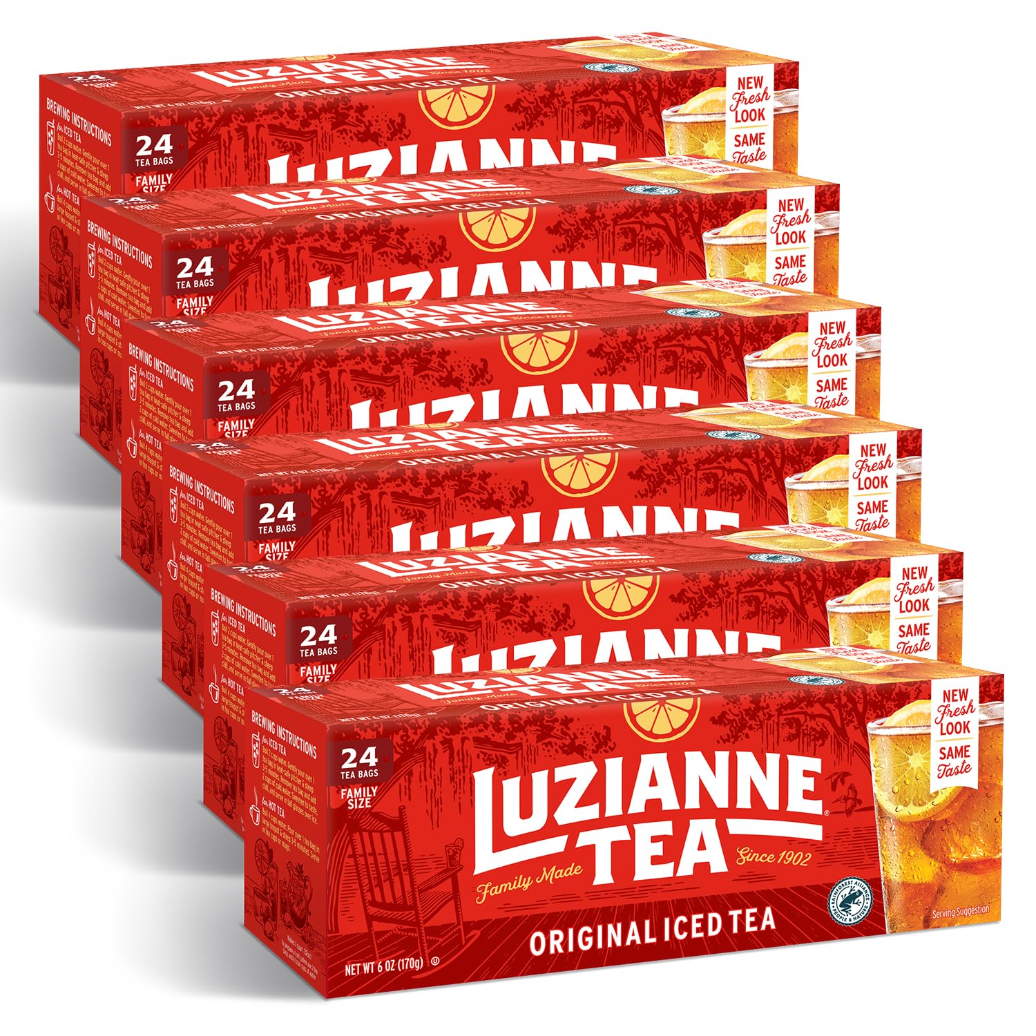 Luzianne Unsweetened Iced Tea Bags, Gallon Size, 24ct Box (Pack of 1)