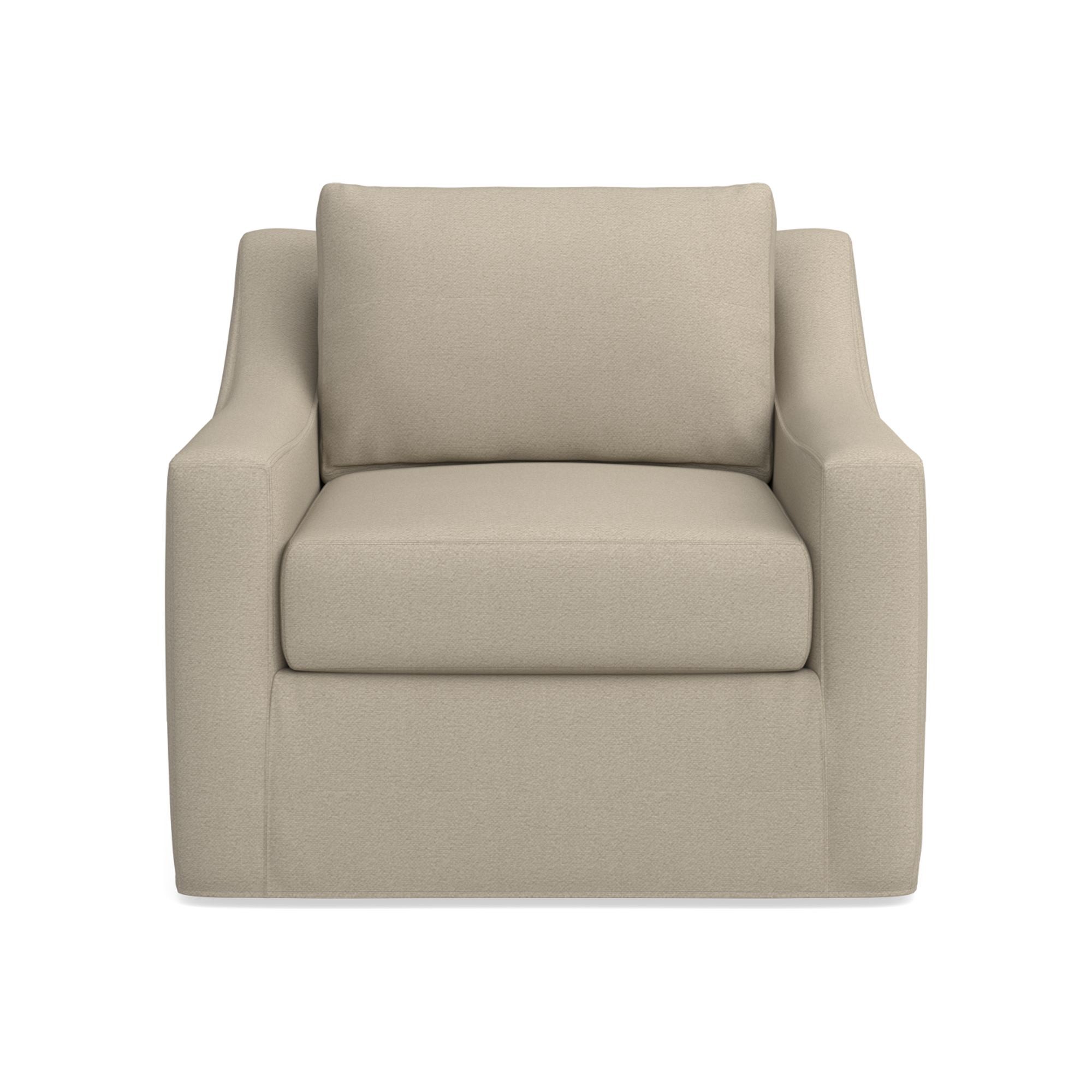 Ghent Slope Arm Slipcovered Swivel Chair