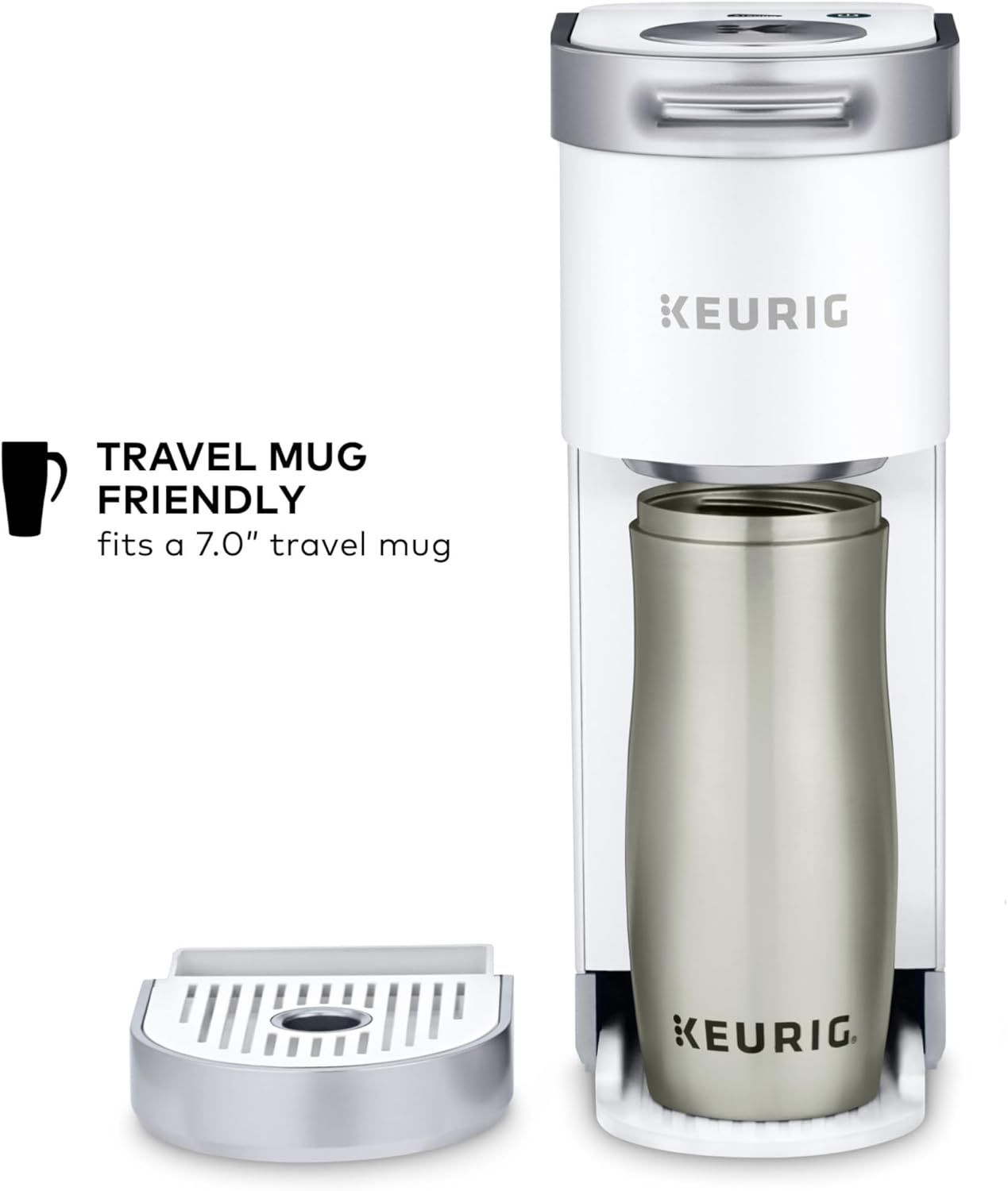 Keurig K-Mini Plus Single Serve K-Cup Pod Coffee Maker, with 6 to 12oz Brew Size, Stores up to 9 K-Cup Pods, Travel Mug Friendly, Matte Black