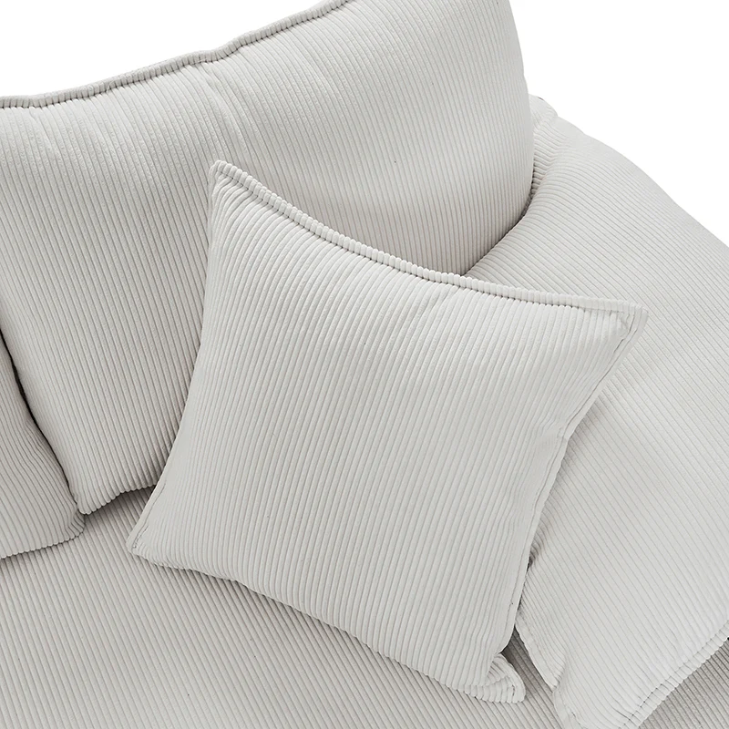 Aladino 2-Piece Upholstered Reversible Sectional Sofa with Storage