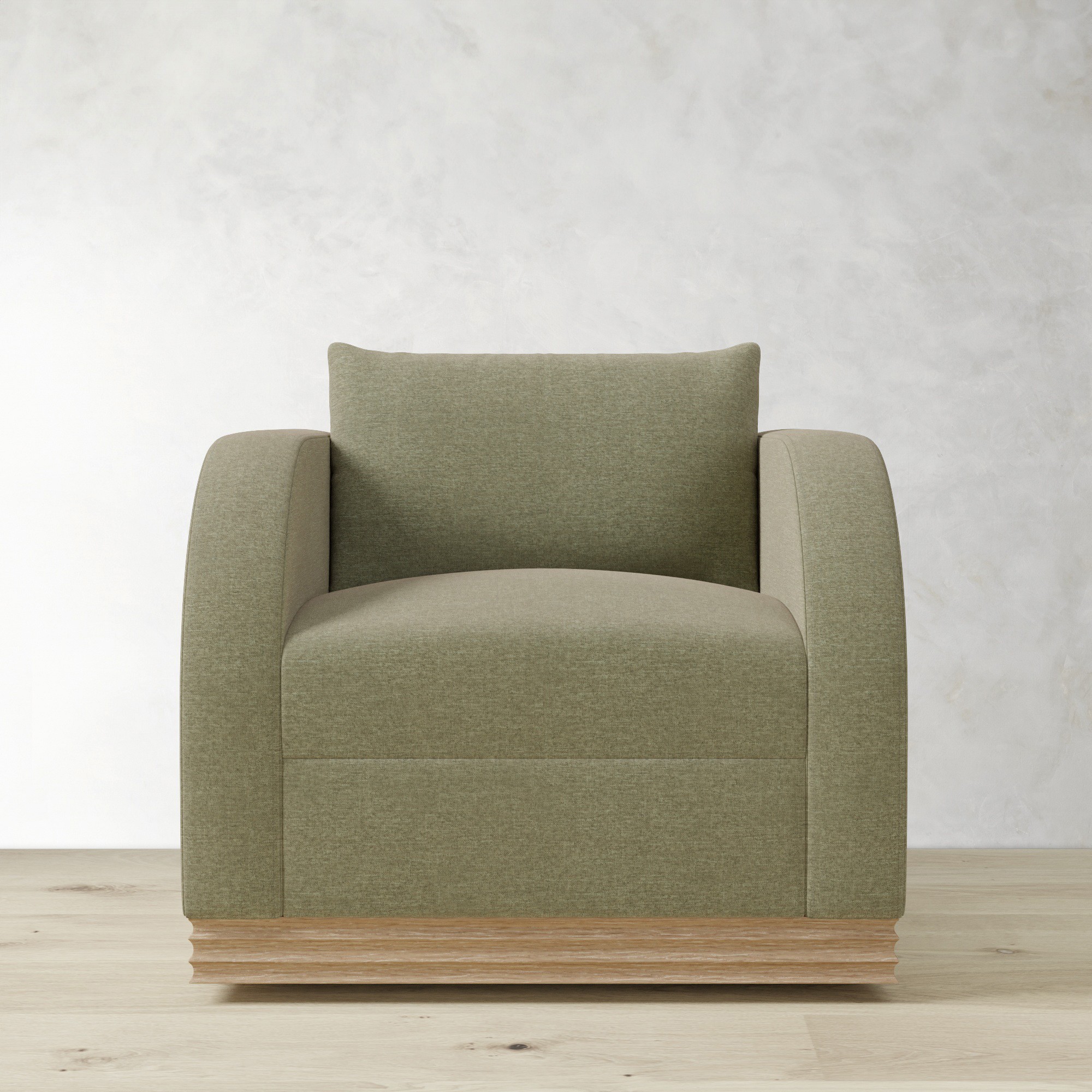 Fluted Base Swivel Armchair