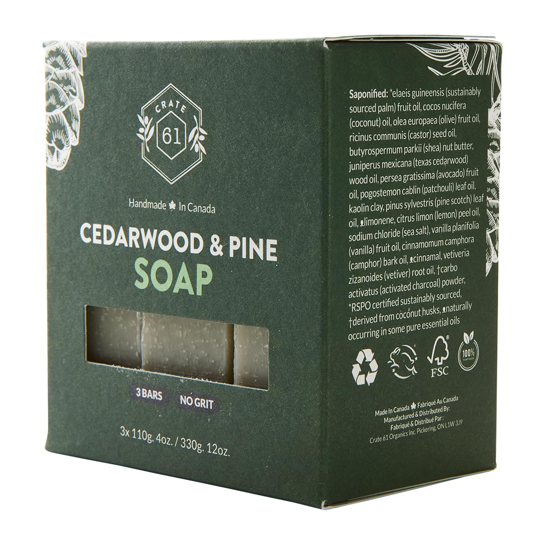 Handmade Vegan Natural Bar Soap Cold Pressed For Face And Body, With Premium Essential Oils, Eucalyptus & Peppermint For Men And Women 3 Pack (Lavender)