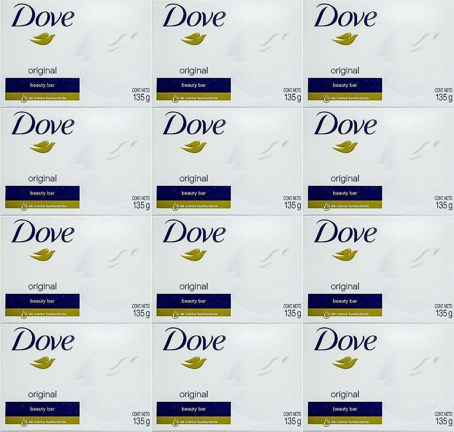 Dove Beauty Bar Gentle Skin Cleanser Moisturizing for Gentle Soft Skin Care Original Made With 1/4 Moisturizing Cream 3.75 oz, 14 Bars