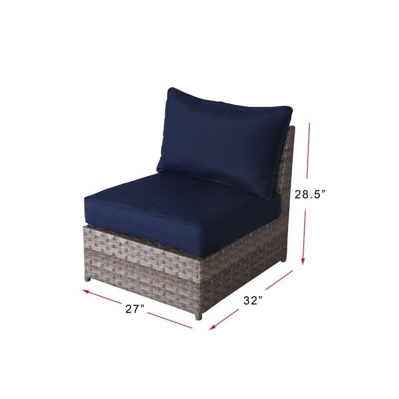 Kordell Wicker/Rattan 10 - Person Seating Group with Cushions