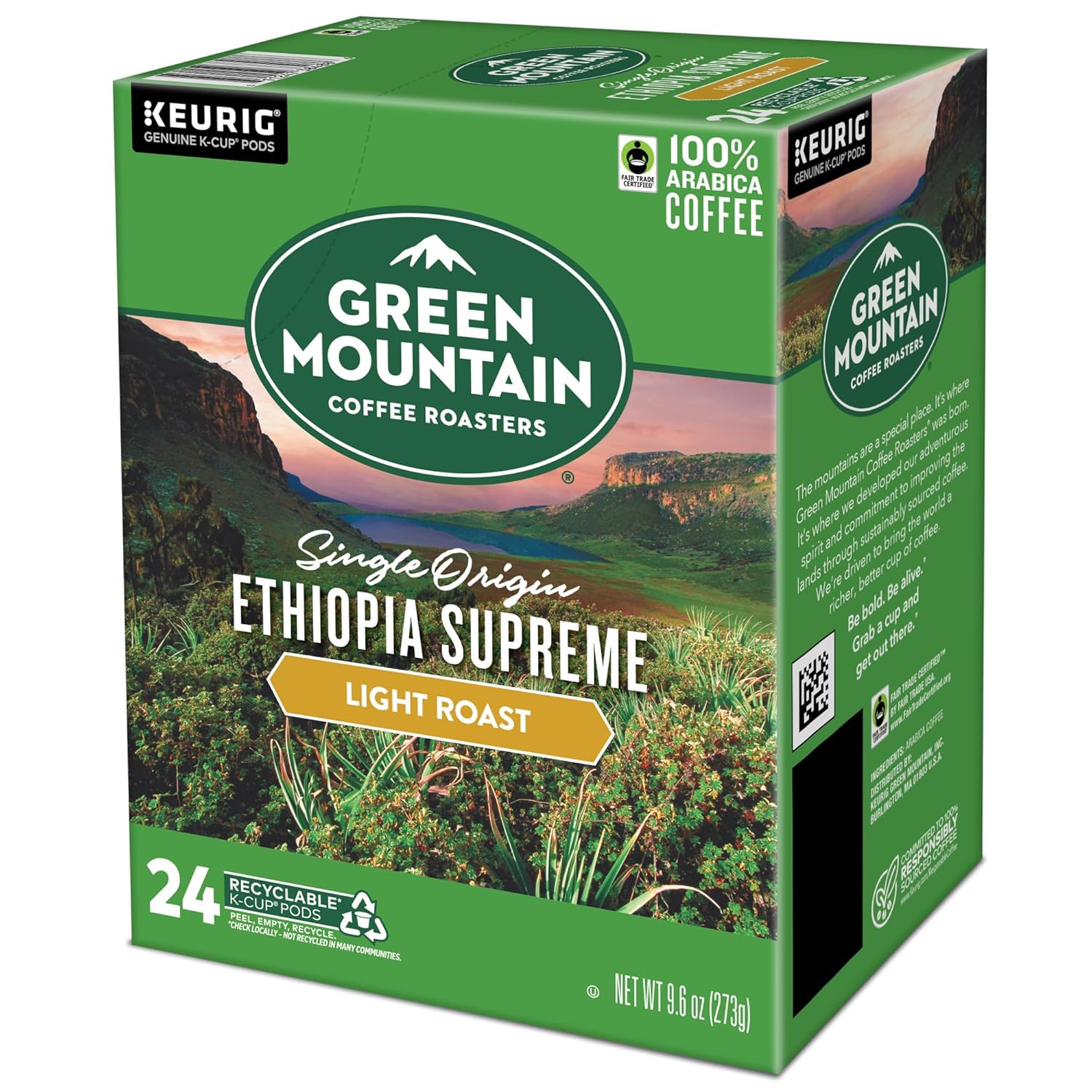 Green Mountain Coffee Roasters Breakfast Blend Single-Serve Keurig K-Cup Pods, Light Roast Coffee, 96 Count