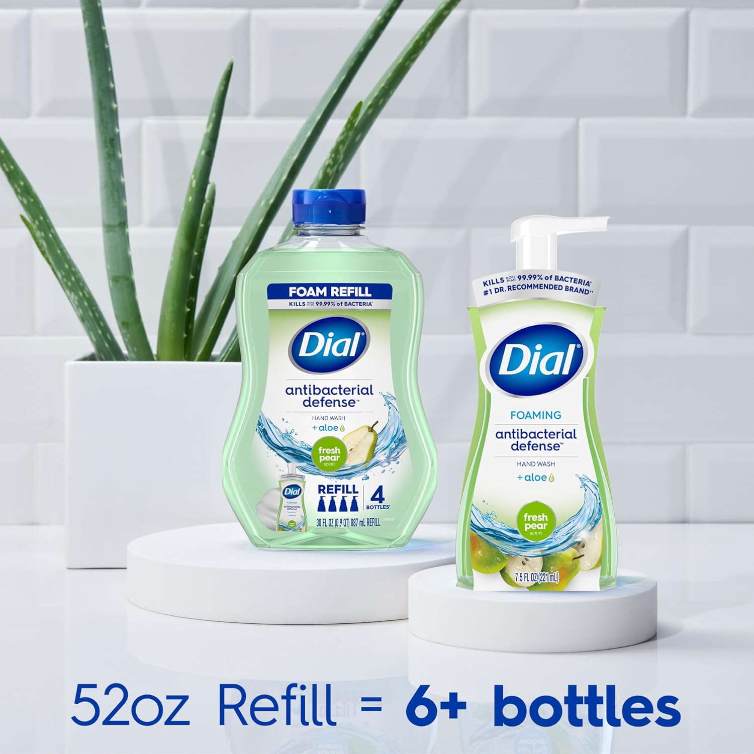 Dial Antibacterial Foaming Hand Soap Refill, Spring Water, 52 fl oz