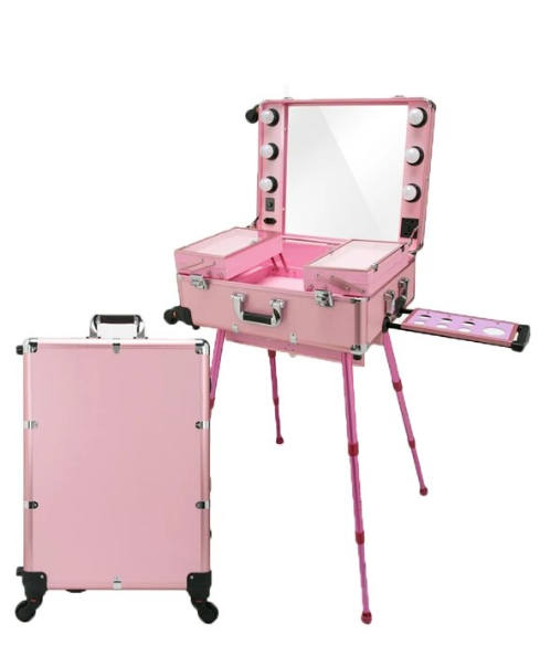 Maleta de Maquillaje Profesional con Luces Tamaño M
