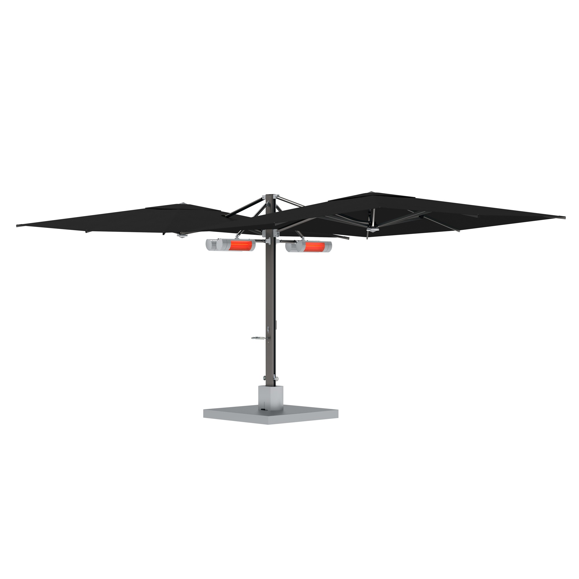 10' Sqaure Performance Dual Cantilever Umbrella
