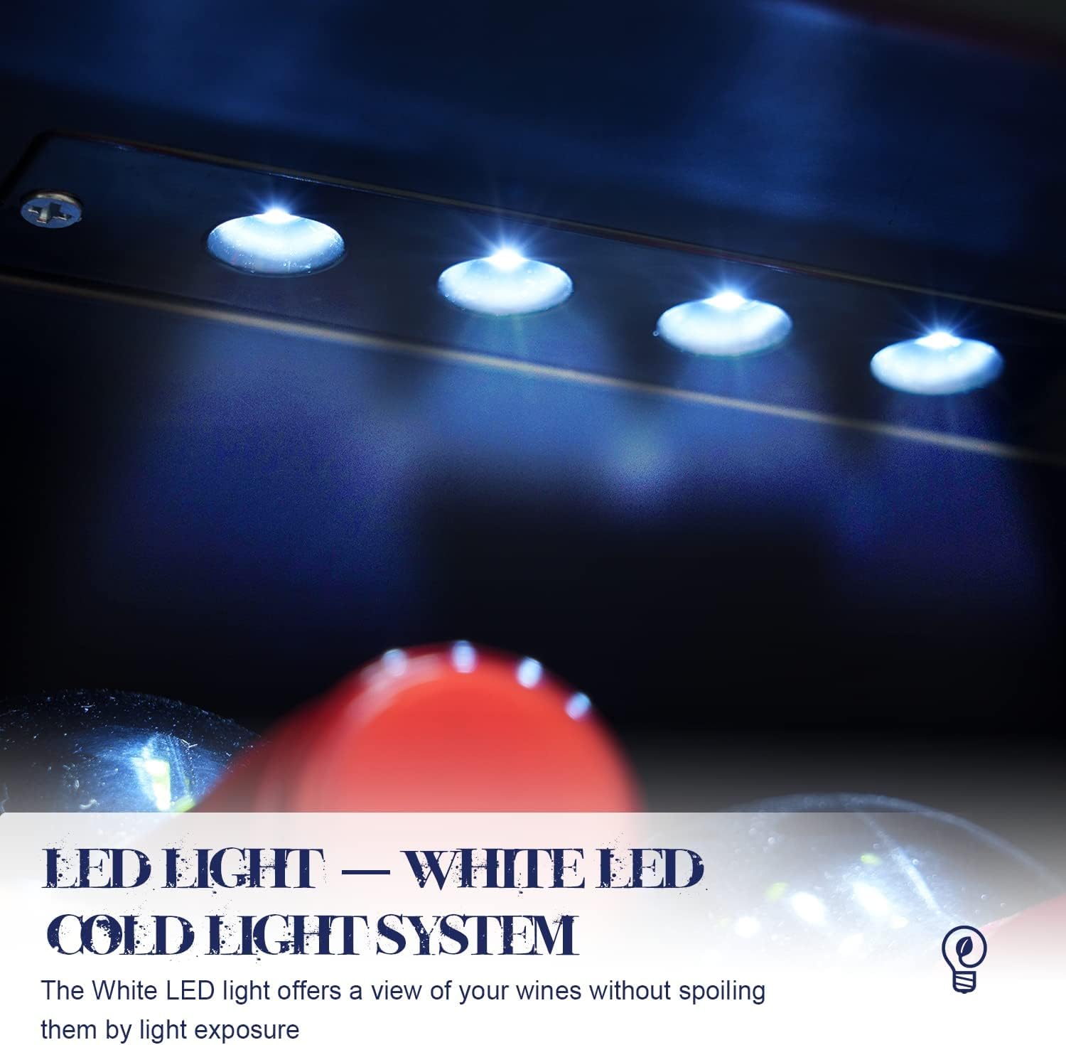 Kalamera 24 inch Wine Cooler, 46 Bottle - Dual Zone Built-in or Freestanding Fridge with Stainless Steel Reversible Glass Door, for Home, Kitchen, or Office.