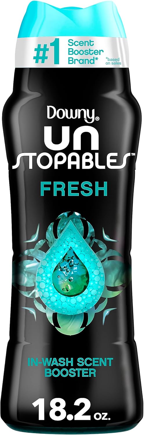 Downy Unstopables In Wash Scent Booster Beads, Fresh Scent, 24 oz, Downy Scent Booster Beads, Unstoppable Laundry Beads, Odor Protection