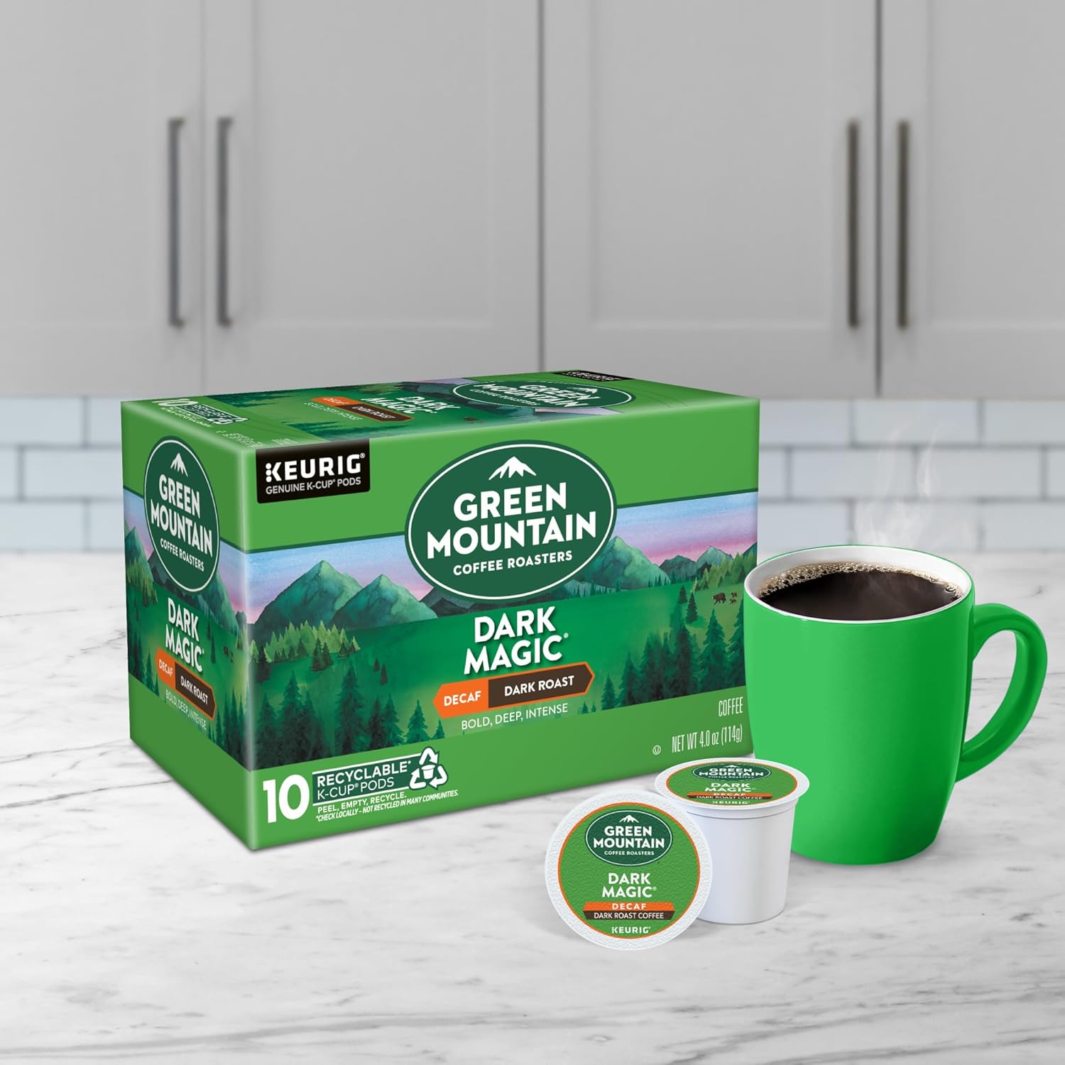 Green Mountain Coffee Roasters Dark Magic Keurig Single-Serve K-Cup Pods, Dark Roast Coffee, 72 Count (6 Packs of 12)
