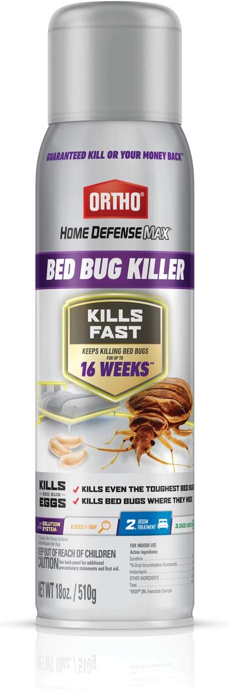 Ortho Home Defense Max Bed Bug, Flea and Tick Killer - With Ready-to-Use Comfort Wand, Kills Bed Bugs and Bed Bug Eggs, Bed Bug Spray Also Kills Fleas and Ticks, 1 gal.