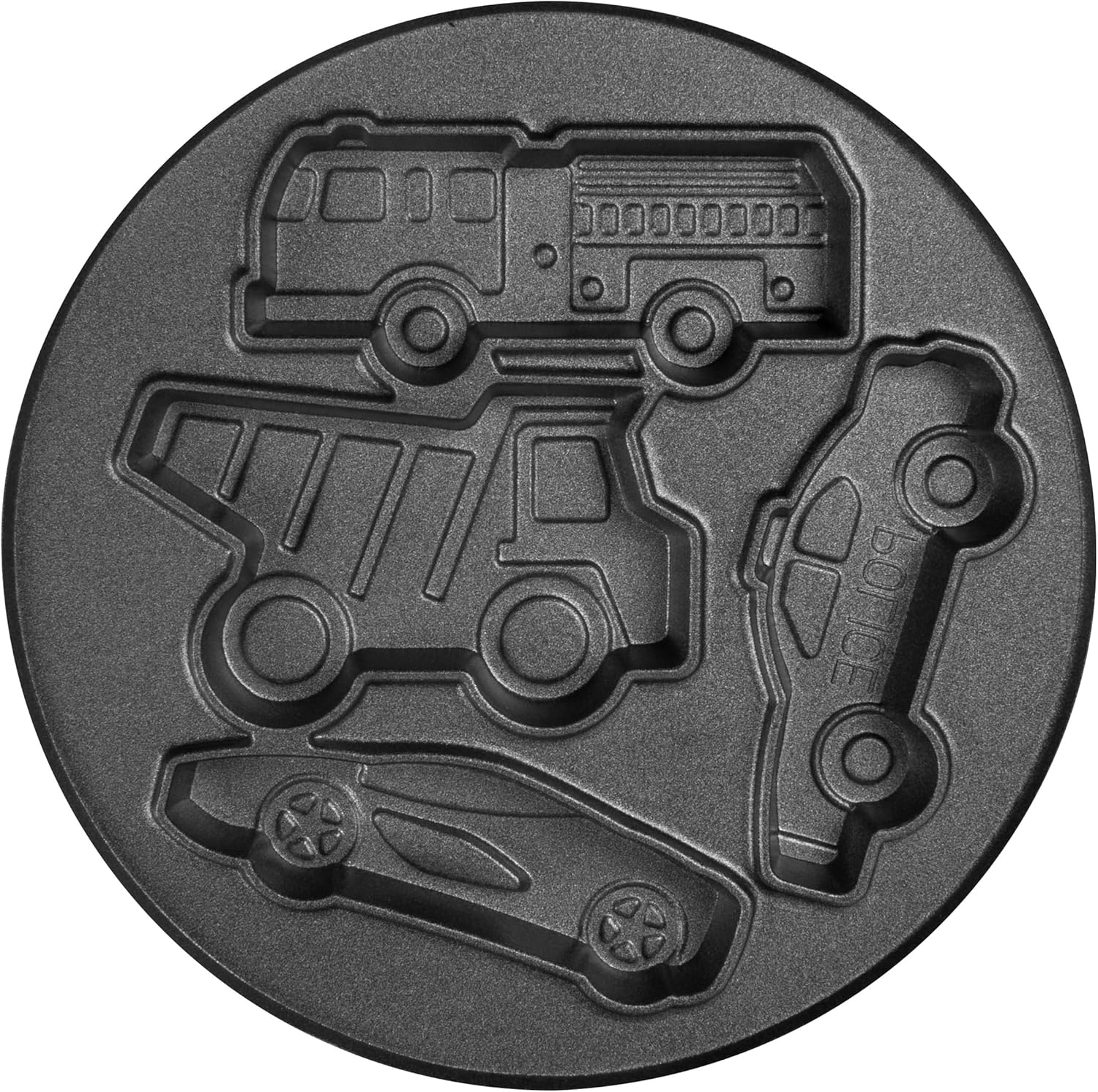 Nostalgia MyMini Cars and Trucks Shape Electric Waffle Maker, 5-Inch Non-Stick Griddle for Waffles, Hash Browns, Eggs, and More, Yellow