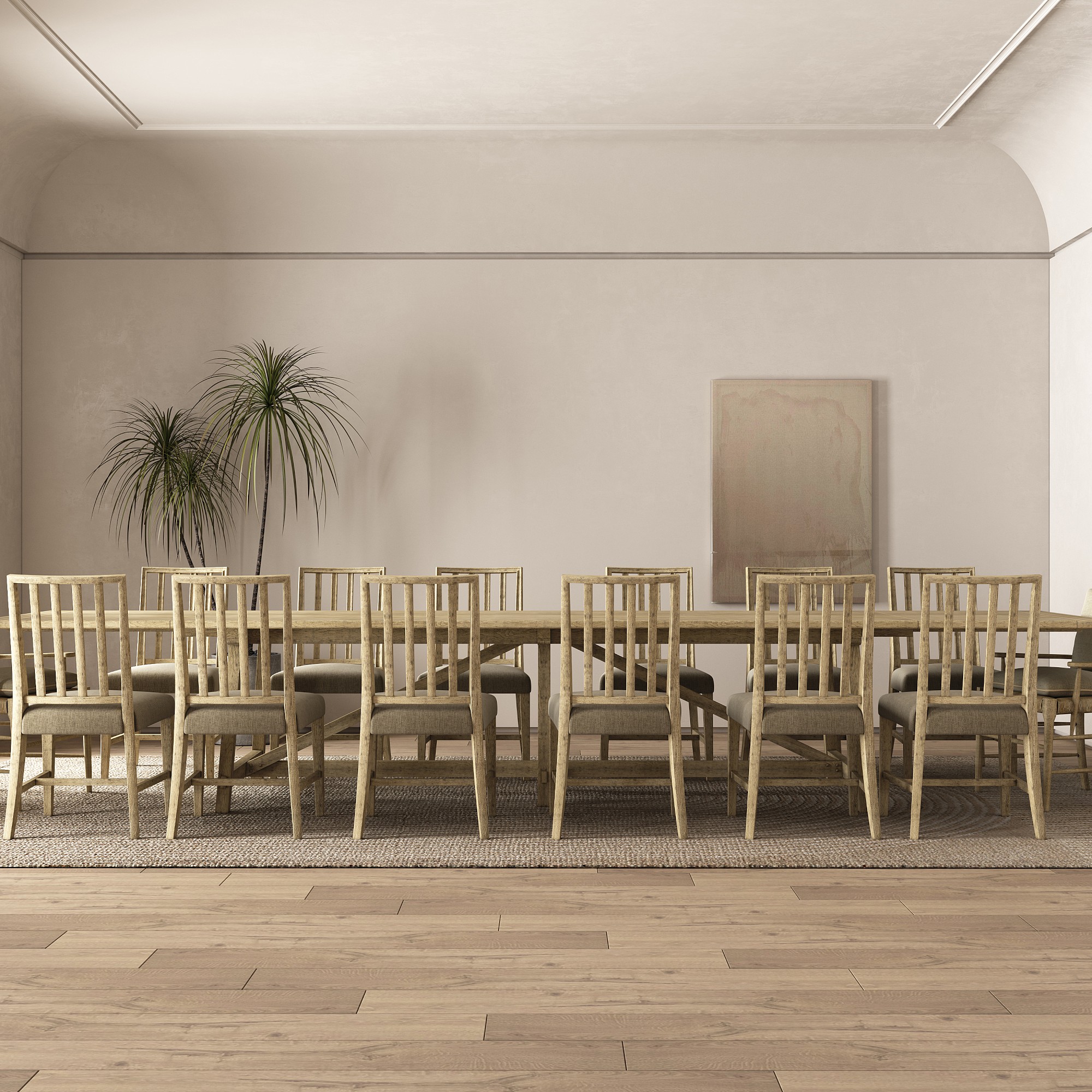 Jonathan Charles Sidereal French Laundry Extendable Rectangular Dining Table (97