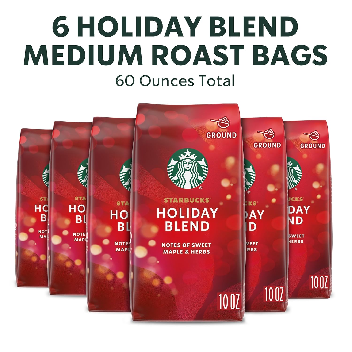 Starbucks Ground Coffee, Medium Roast Coffee, Pike Place Roast, 100% Arabica, 1 Bag (28 Oz)