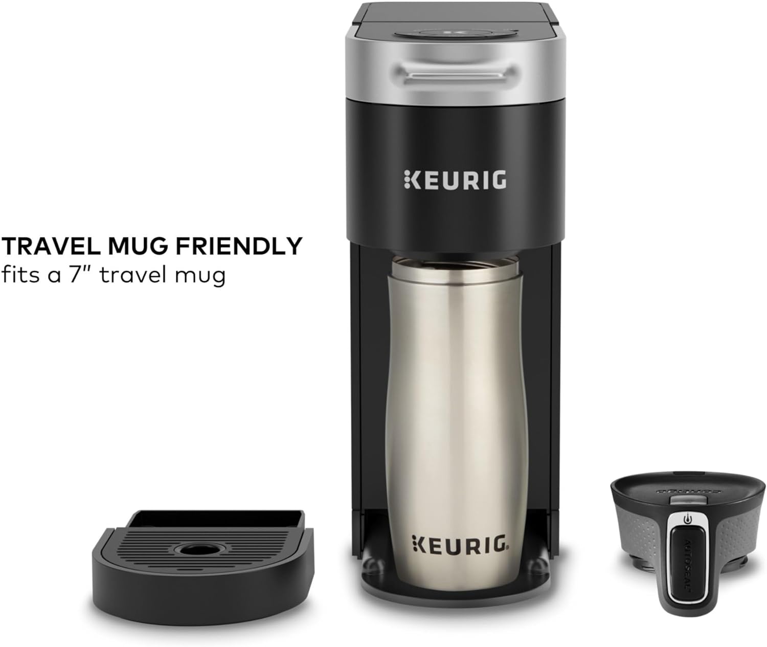 Keurig K-Slim Single Serve K-Cup Pod Coffee Maker, Multistream Technology, 3 Brew Sizes, Slim and Sleek Design, 46oz Removable Reservoir, Black