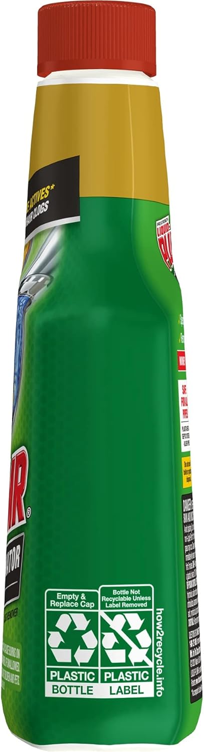 Liquid-Plumr Pro-Strength Hair Eliminator Gel Clog Remover, Hair Clog Remover and Drain Opener, Safe for All Septic Systems and Pipes, 16 fl. oz. Bottle