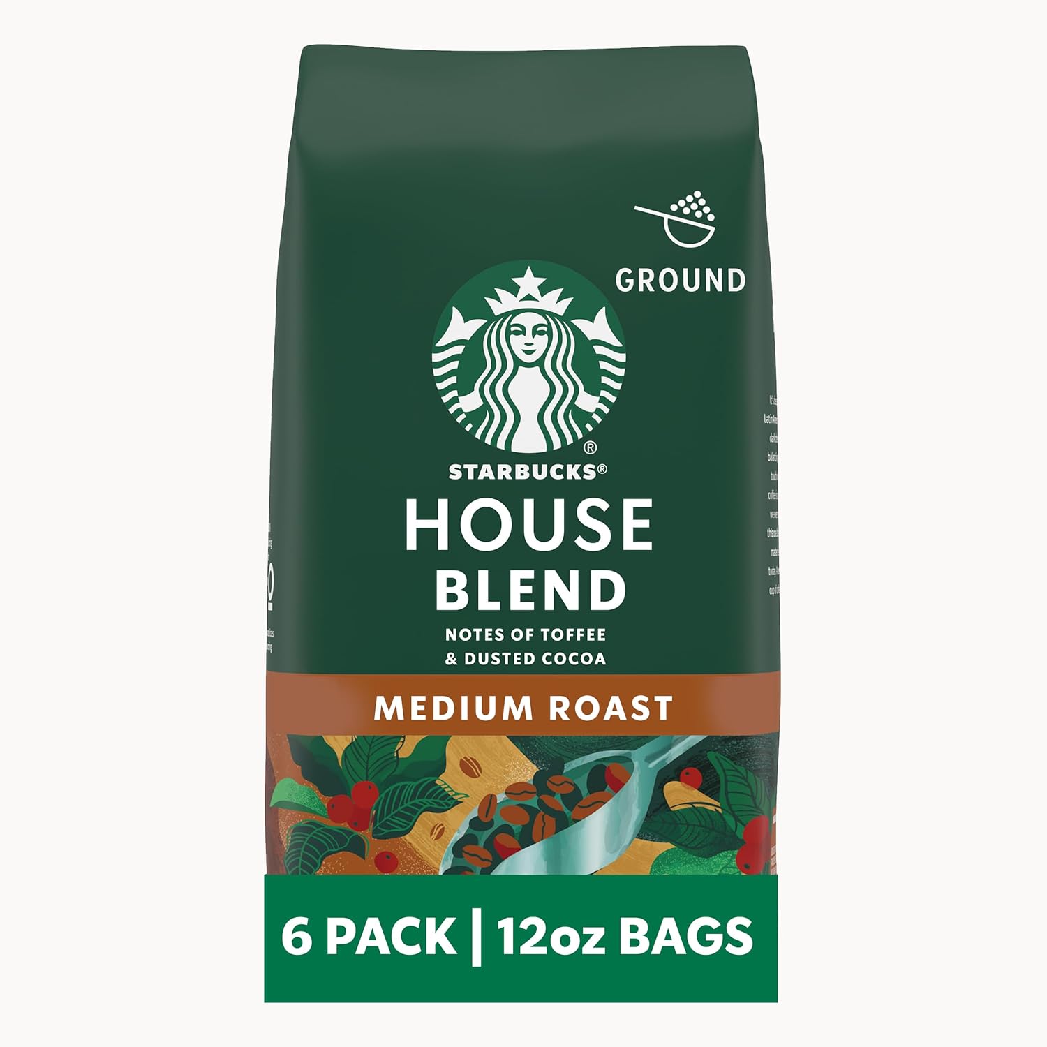 Starbucks Ground Coffee, Medium Roast Coffee, Pike Place Roast, 100% Arabica, 1 Bag (28 Oz)