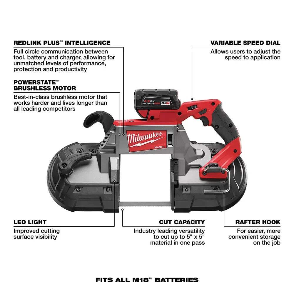 Milwaukee 2729-22 M18 FUEL 18V Deep Cut Band Saw Kit
