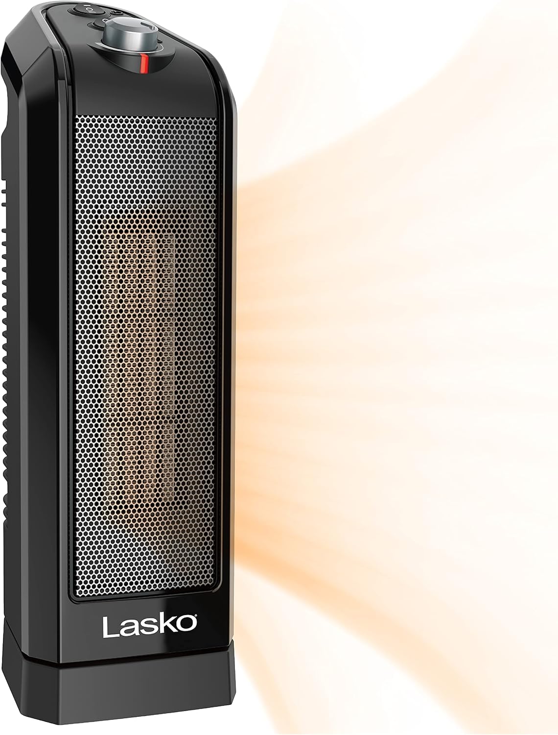 Lasko Oscillating Ceramic Space Heater for Home with Overheat Protection, Thermostat, and 3 Speeds, 15.7 Inches, Black, 1500W, CT16450, Small, 4 Pounds