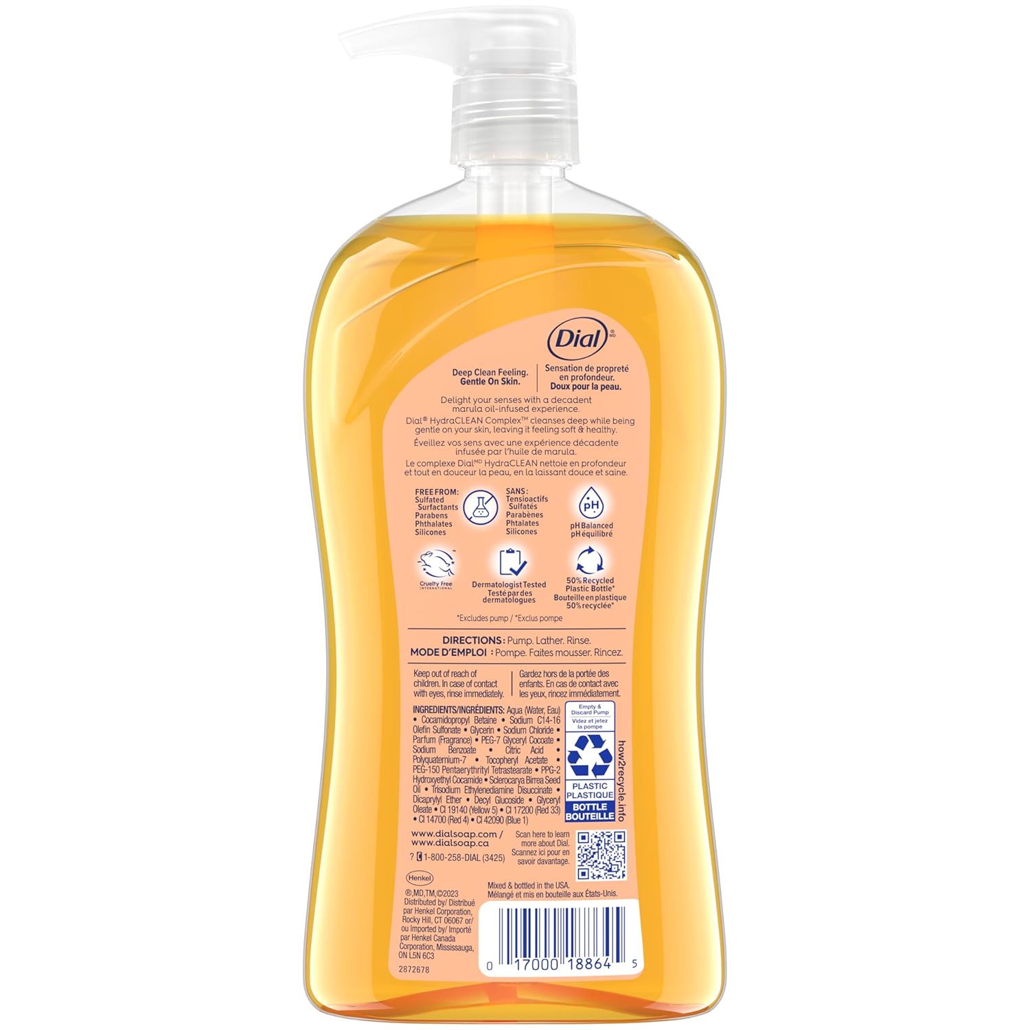 Dial Body Wash, Refresh & Renew Spring Water, 32 fl oz