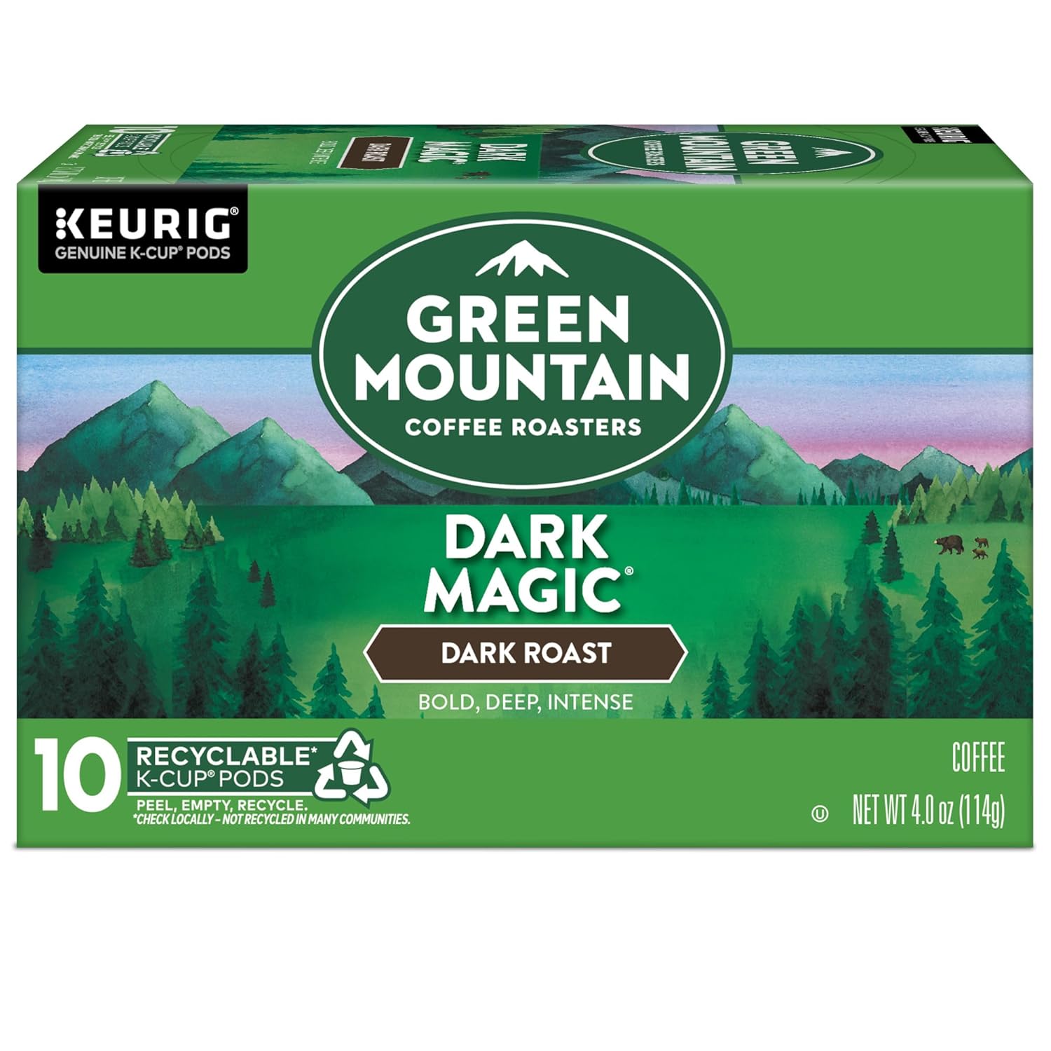 Green Mountain Coffee Roasters Dark Magic Keurig Single-Serve K-Cup Pods, Dark Roast Coffee, 72 Count (6 Packs of 12)