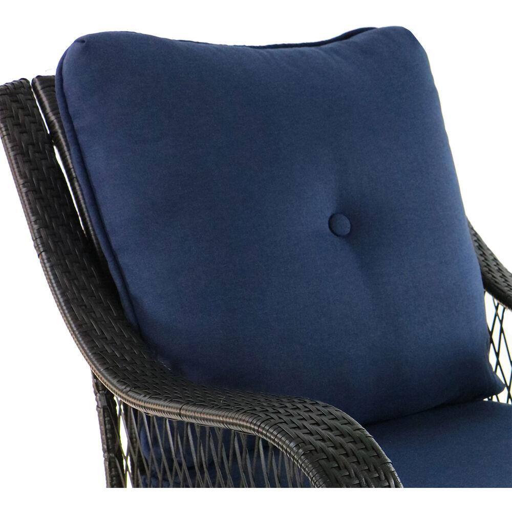 [Copy]4-Piece Woven Steel Patio Fire pit Seating Set with Sahara Sand Cushions, Sofa, Swivel Gliders and Fire pit