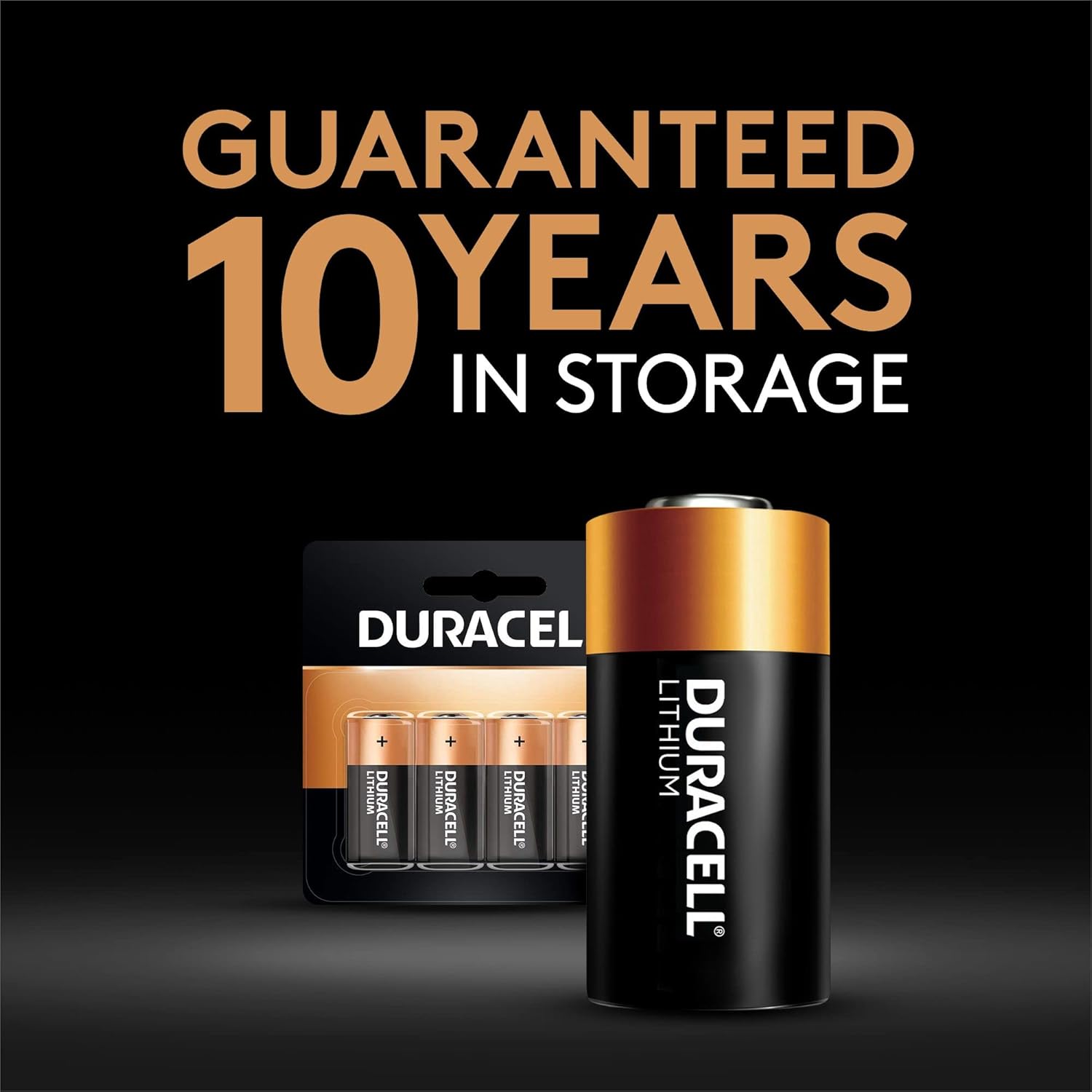 Duracell CR123A 3V Lithium Battery, 6 Count Pack, 123 3 Volt High Power Lithium Battery, Long-Lasting for Home Safety and Security Devices, High-Intensity Flashlights, and Home Automation