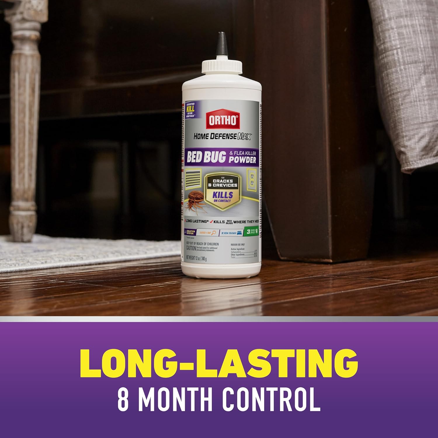 Ortho Home Defense Max Bed Bug, Flea and Tick Killer - With Ready-to-Use Comfort Wand, Kills Bed Bugs and Bed Bug Eggs, Bed Bug Spray Also Kills Fleas and Ticks, 1 gal.