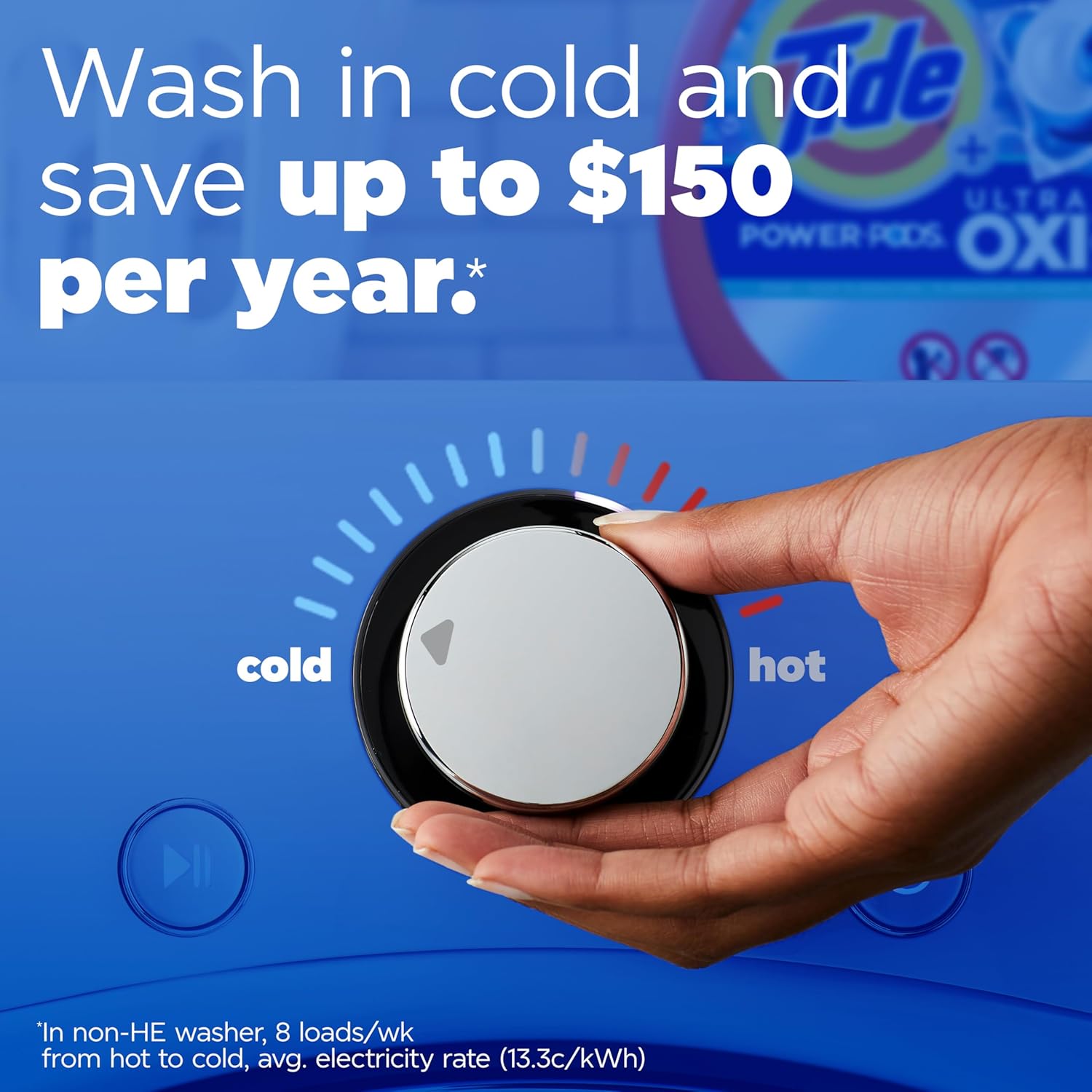 Tide Ultra OXI Power PODS with Odor Eliminators Laundry Detergent Pacs 45 Count For Visible and Invisible Dirt