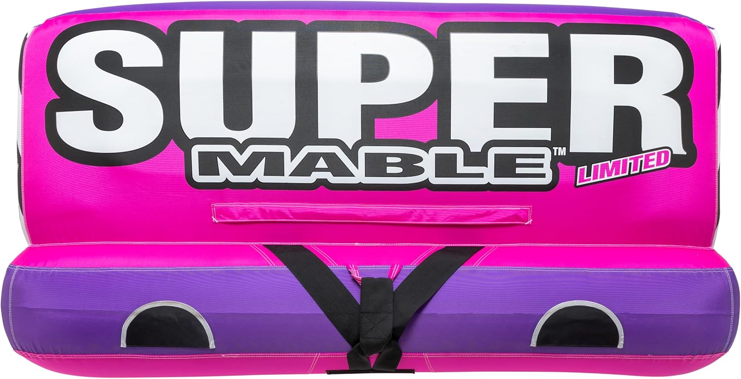 Airhead Mable Inflatable Towable Tube, 1-4 Rider Models, Dual Tow Points, Full Nylon Cover, EVA Foam Pads, Patented Speed Valve, Boat Tubes and Towables