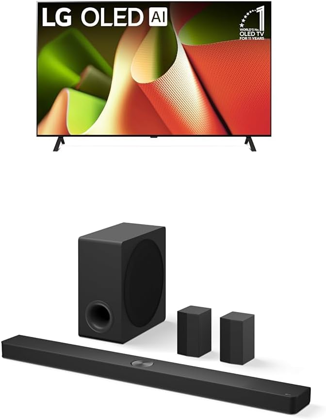 LG 77-Inch Class OLED B4 Series Smart TV 4K Processor Flat Screen with Magic Remote AI-Powered with Alexa Built-in (OLED77B4PUA, 2024)