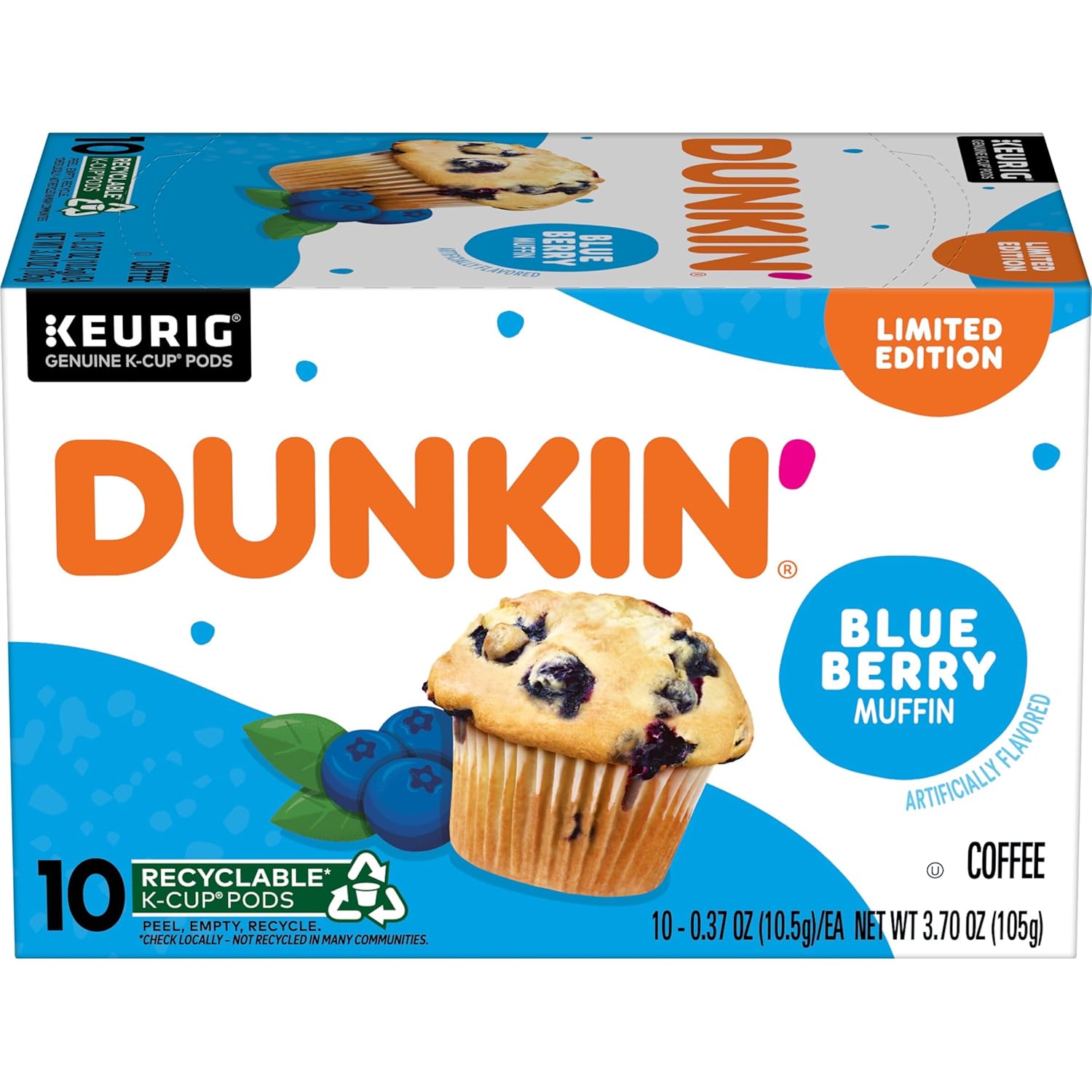 Dunkin' Original Blend Medium Roast Coffee, 60 Keurig K-Cup Pods