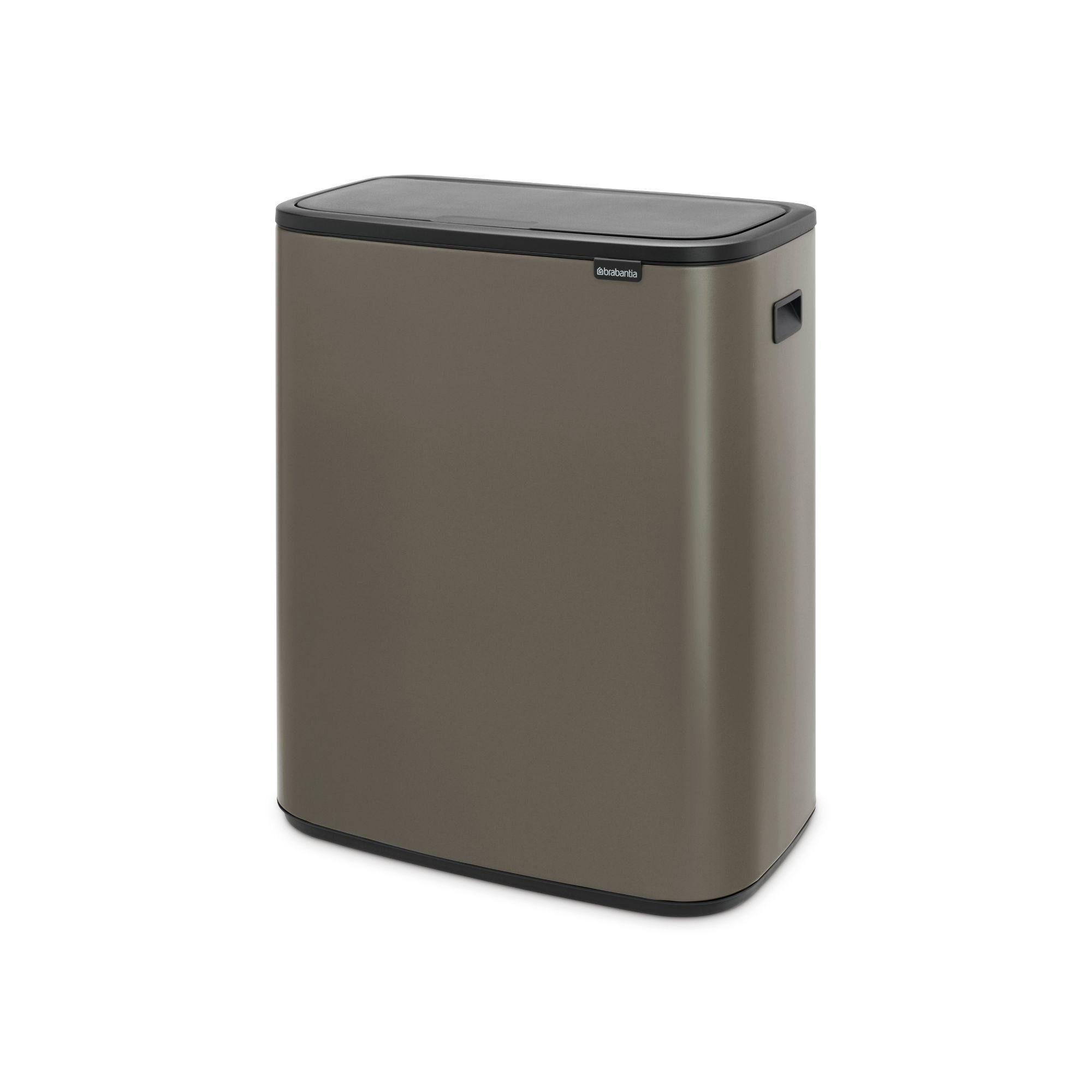 Brabantia Bo Touch Top Dual Compartment Recycling Trash Can, 2 x 8 Gallon
