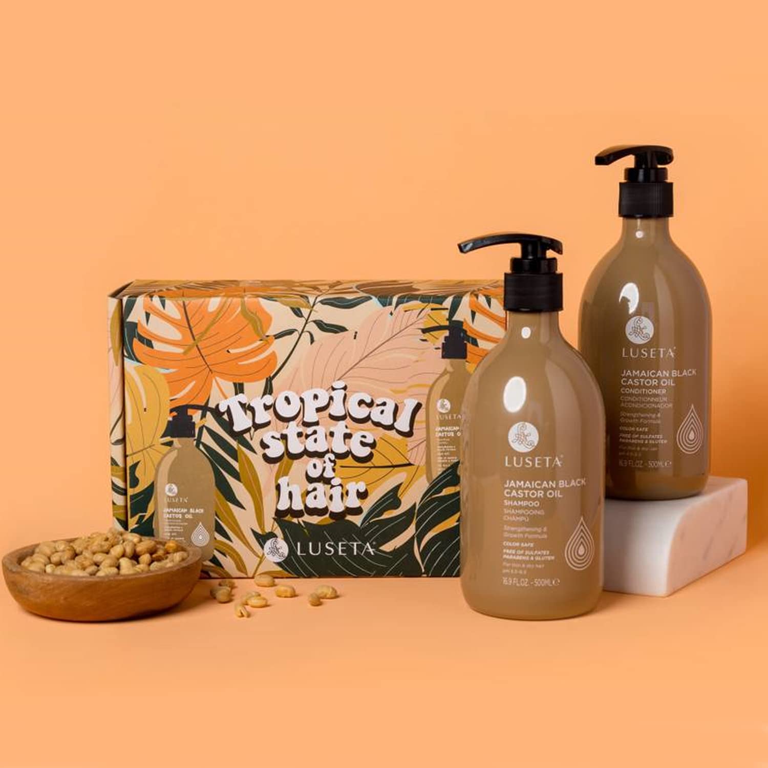 Luseta Biotin Shampoo and Conditioner for HairGrowth - Thickening Shampoo for Thinning Hair andHair Loss - Infused with Argan Oil to Repair DamagedDry Hair - Sulfate Free Paraben Free-2 x 16.9 fl oz