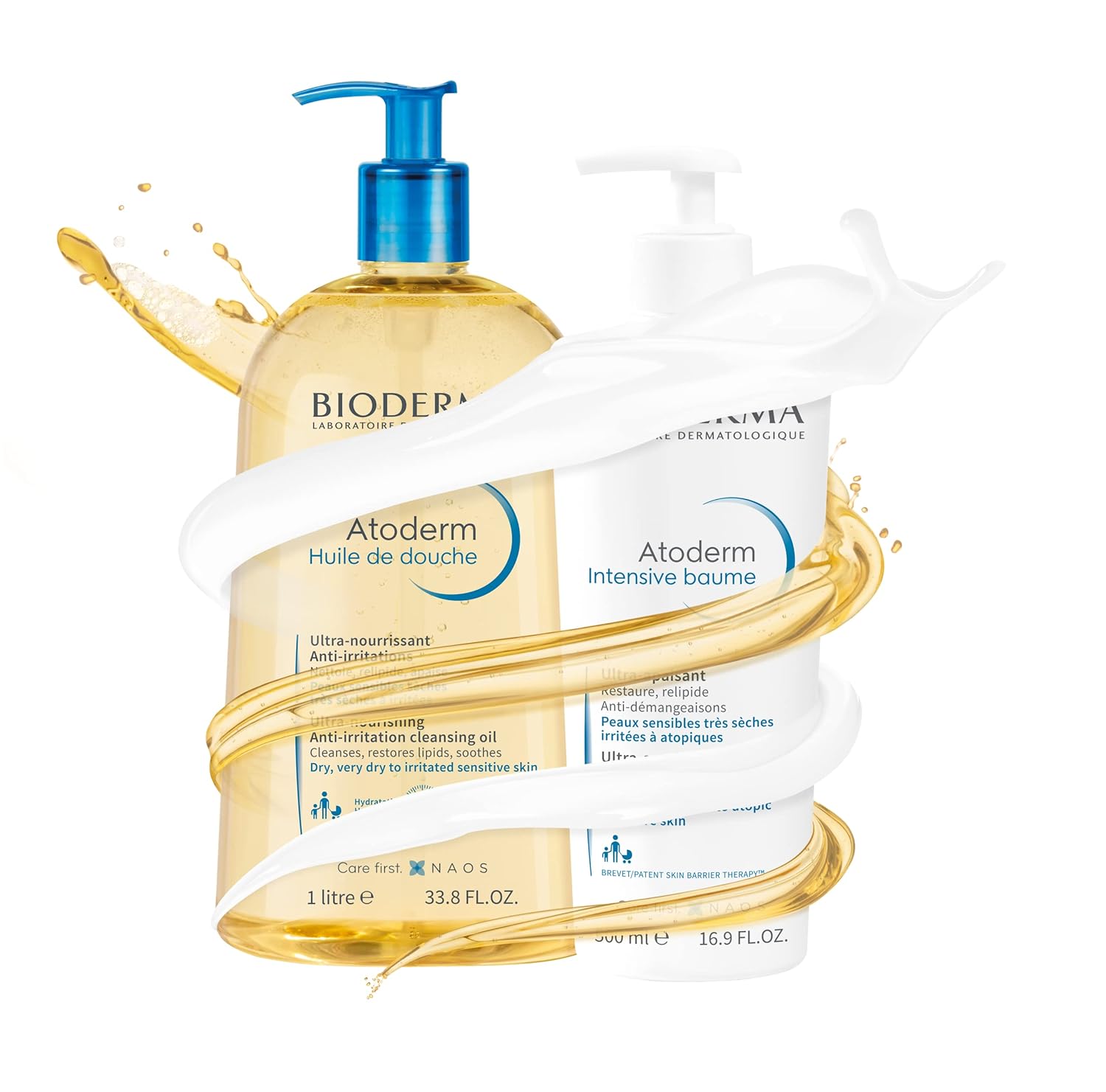 Bioderma Atoderm Shower Oil, Cleansing Oil For Face & Body, Nourishing Cleansing Oil