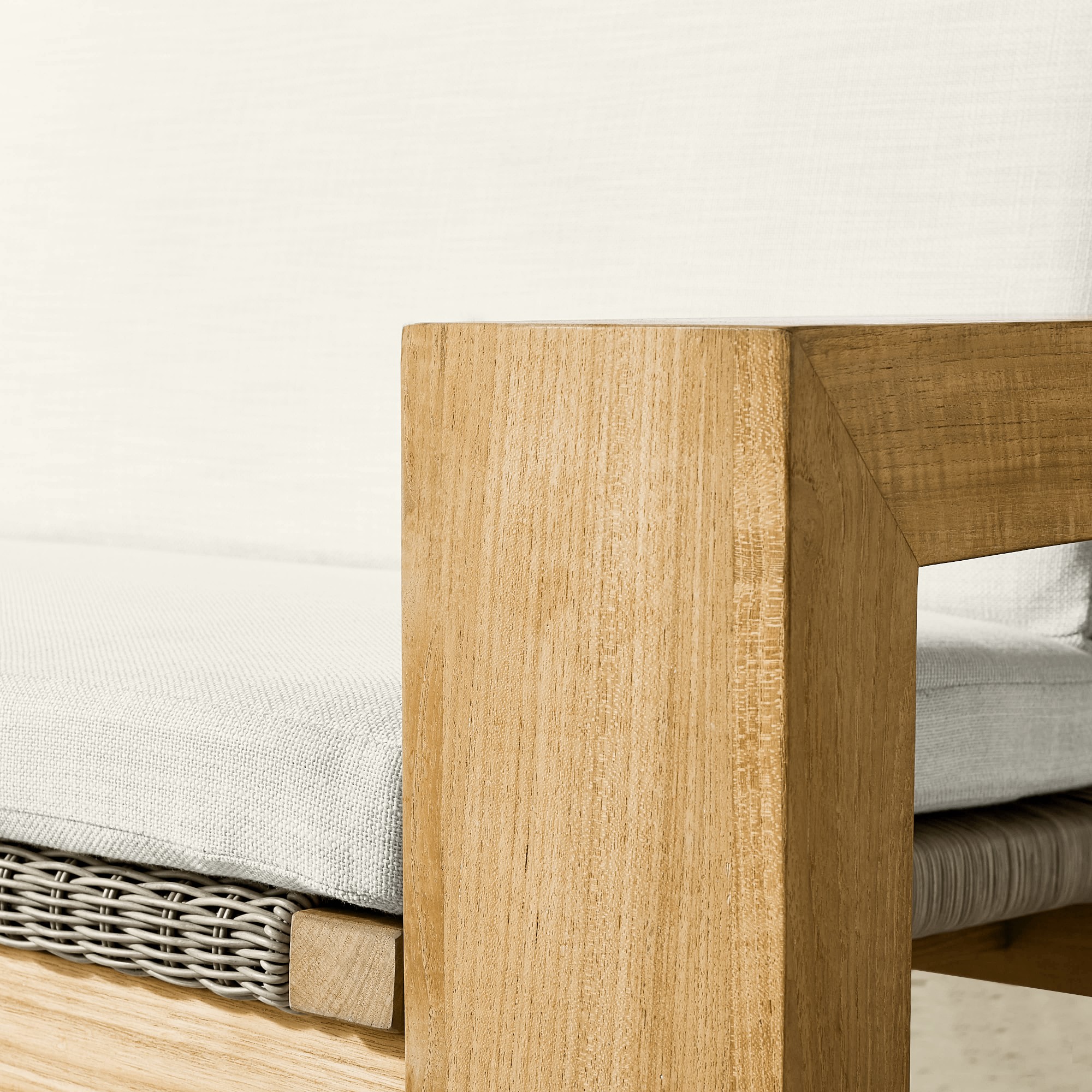 Larnaca Outdoor Teak x All-Weather Weave Sofa (68