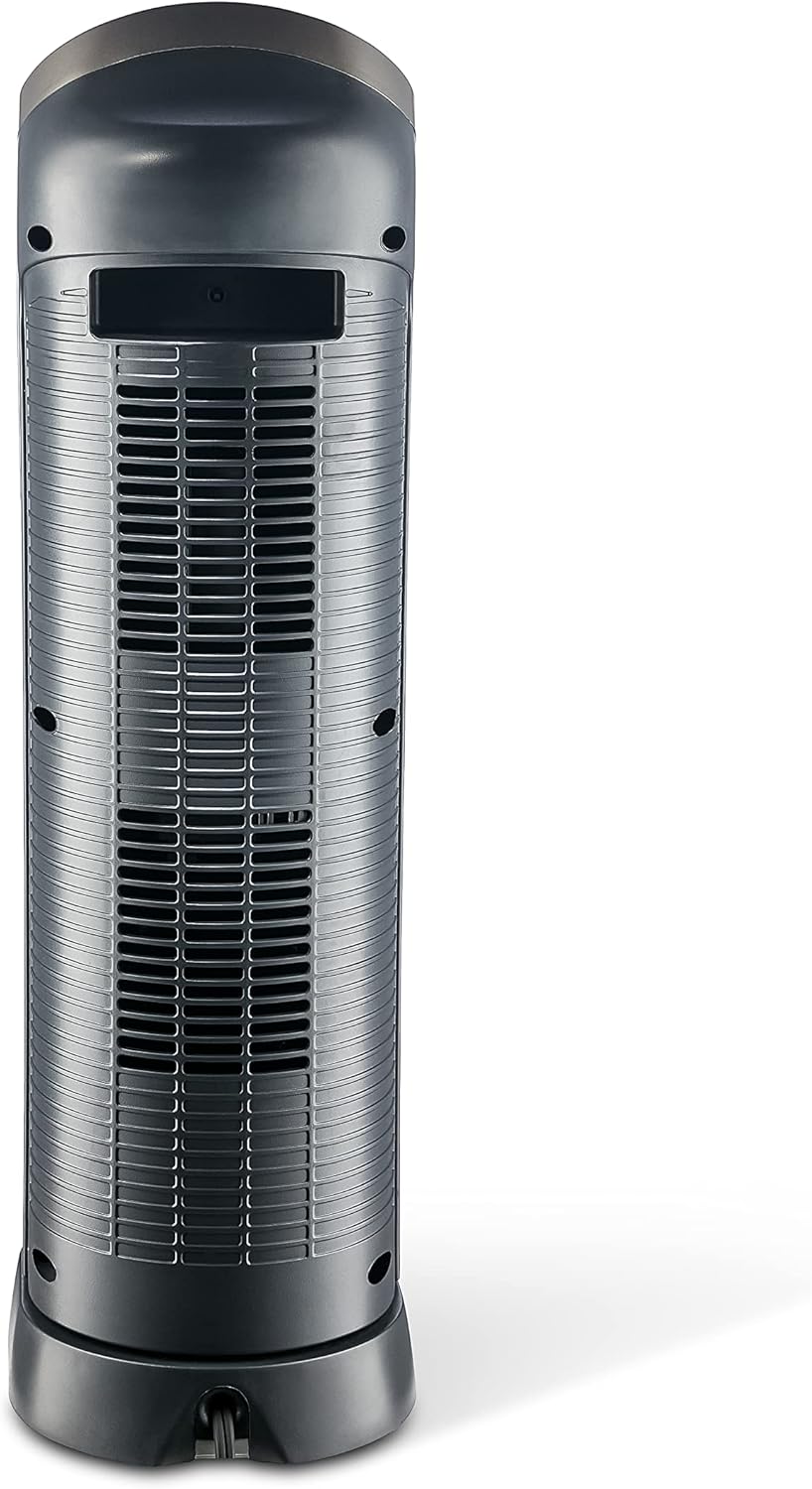 Lasko Oscillating Digital Ceramic Tower Heater for Home with Adjustable Thermostat, Timer and Remote Control, 23 Inches, 1500W, Silver, 755320, 8.5″L x 7.25″W x 23″H, Silver