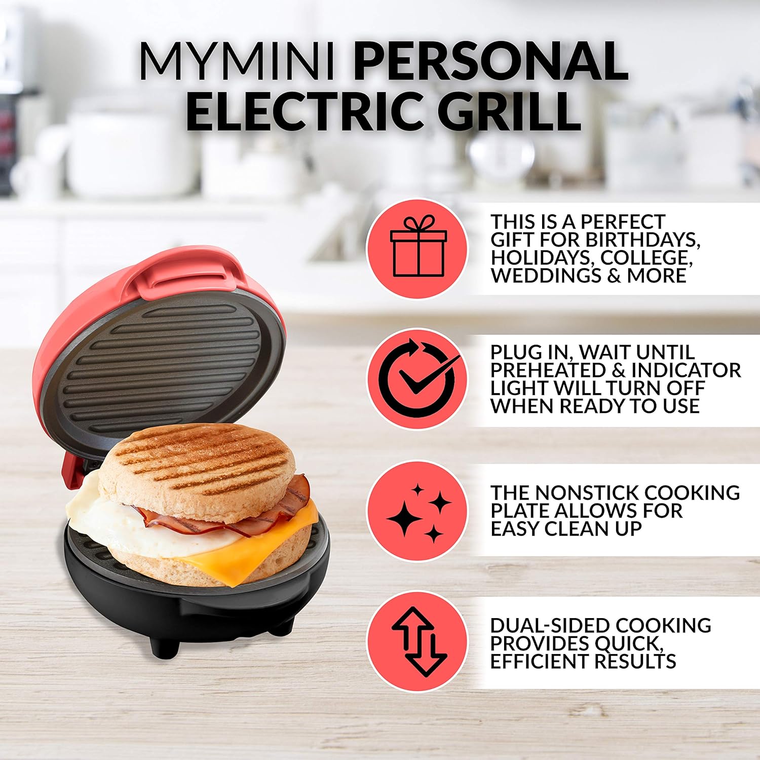 Nostalgia MyMini Personal Electric Skillet & Rapid Noodle Maker, Perfect For Healthy Keto & Low-Carb Diets, Yellow