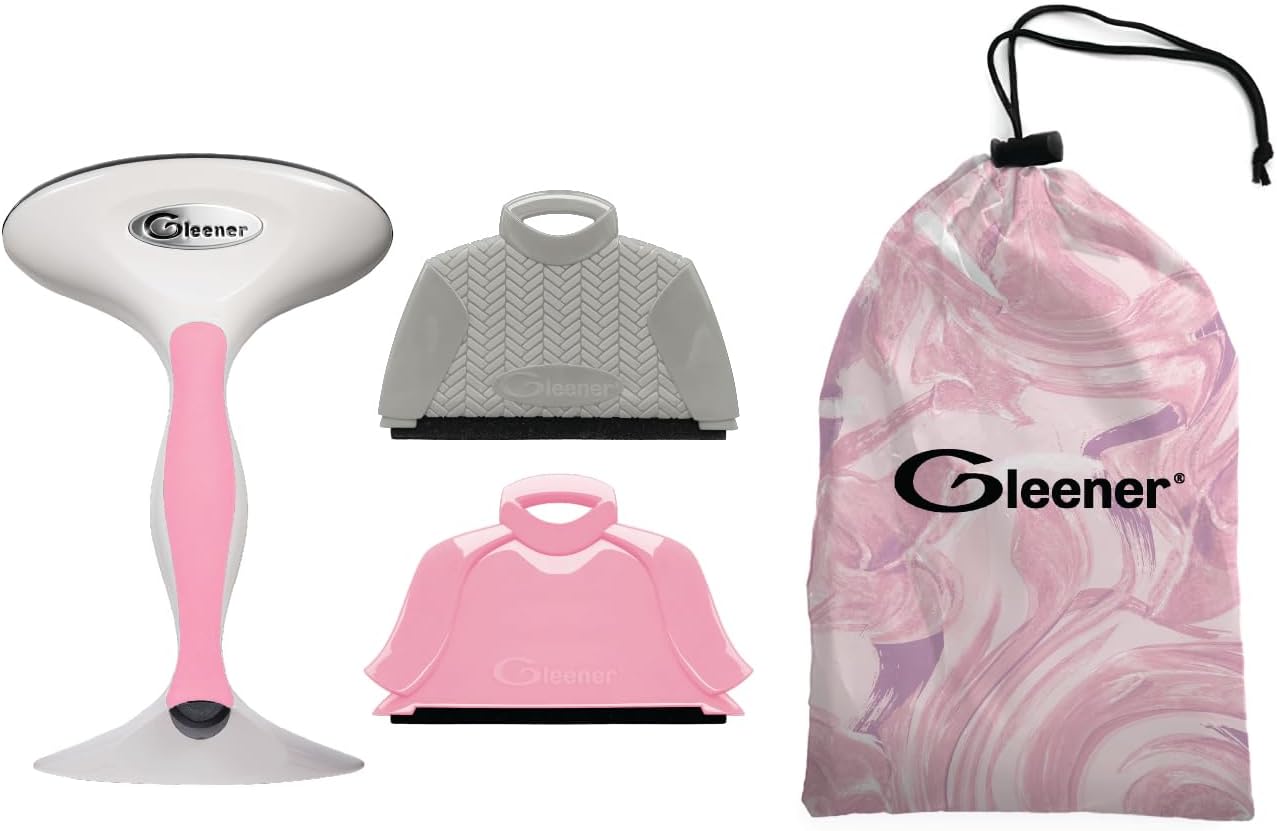 GLEENER Battery-Free Fabric Shaver & Lint Brush | Ultimate Fuzz Remover | Adjustable Depiller Lint Remover for Clothing & Furniture (Slate Blue)