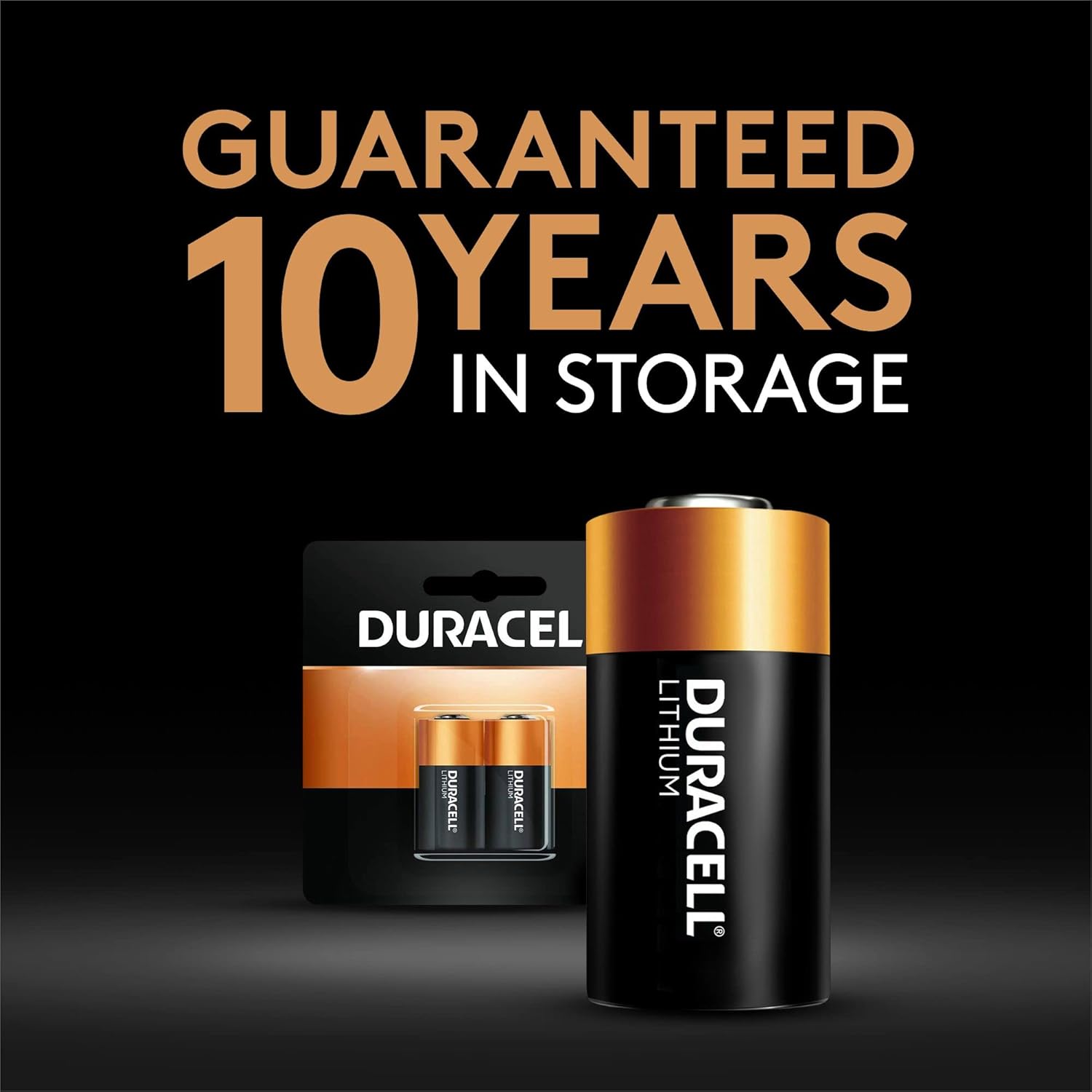 Duracell CR123A 3V Lithium Battery, 6 Count Pack, 123 3 Volt High Power Lithium Battery, Long-Lasting for Home Safety and Security Devices, High-Intensity Flashlights, and Home Automation